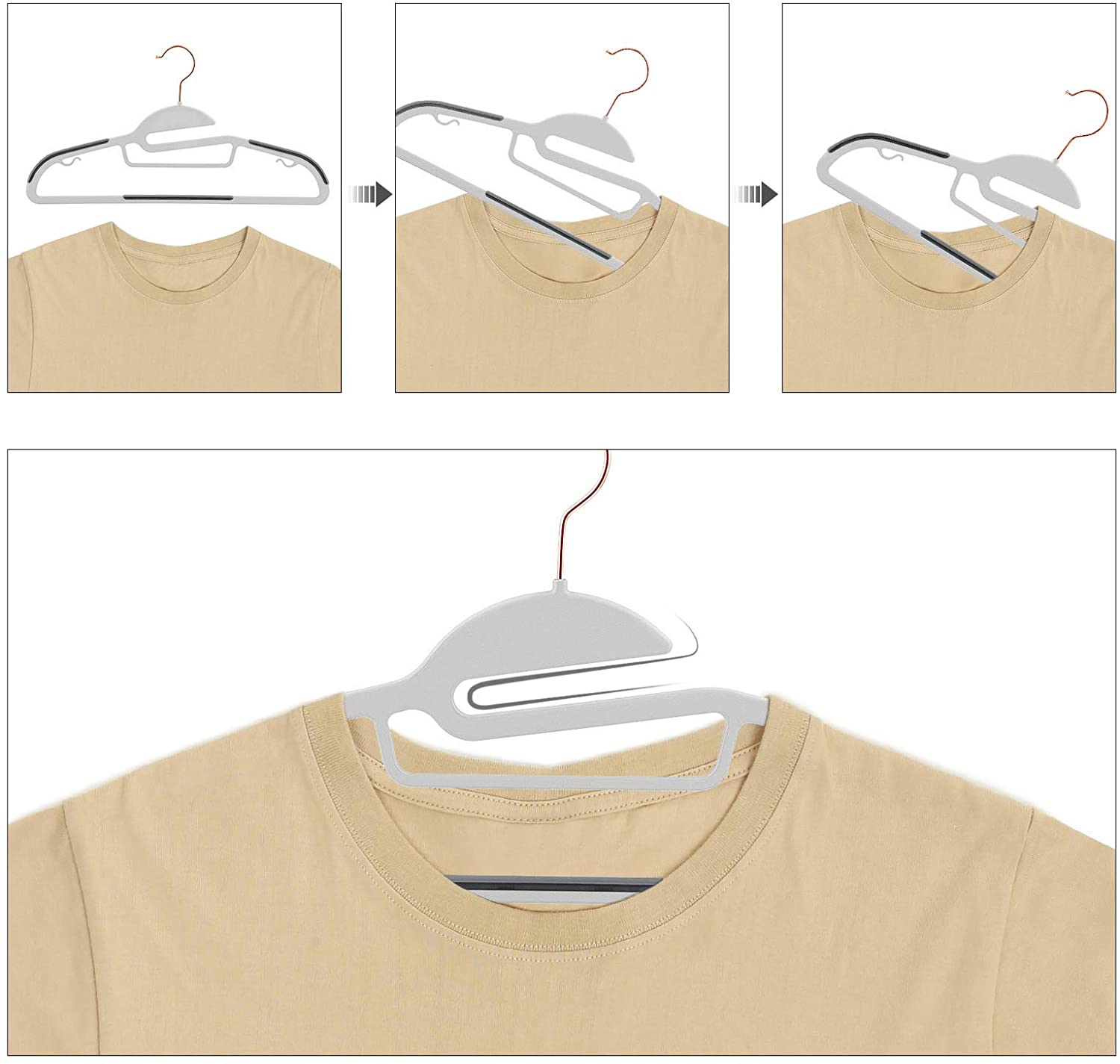 Gray 30Pack Plastic Coat Hangers for Sale Home Storage