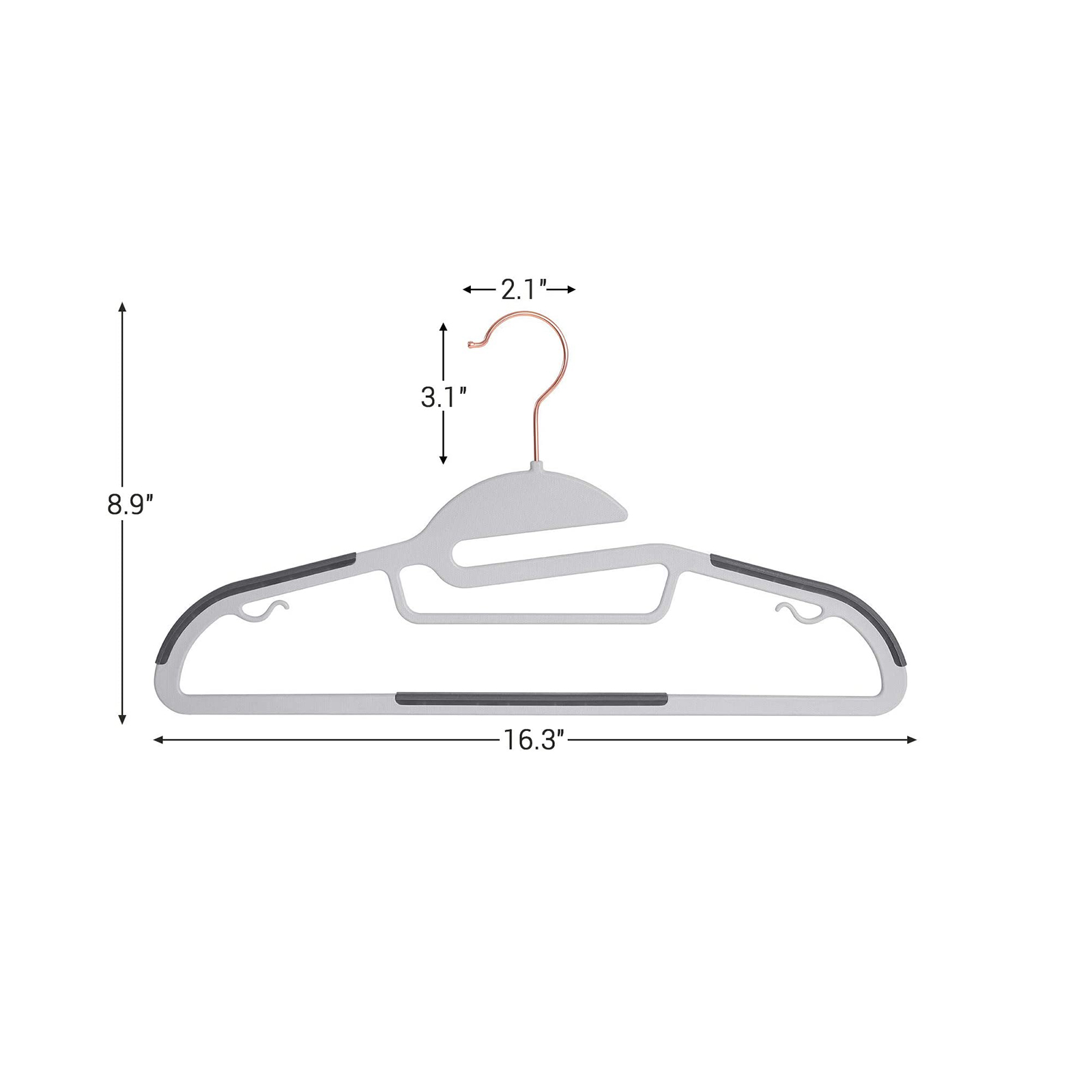 Gray 30Pack Plastic Coat Hangers for Sale Home Storage