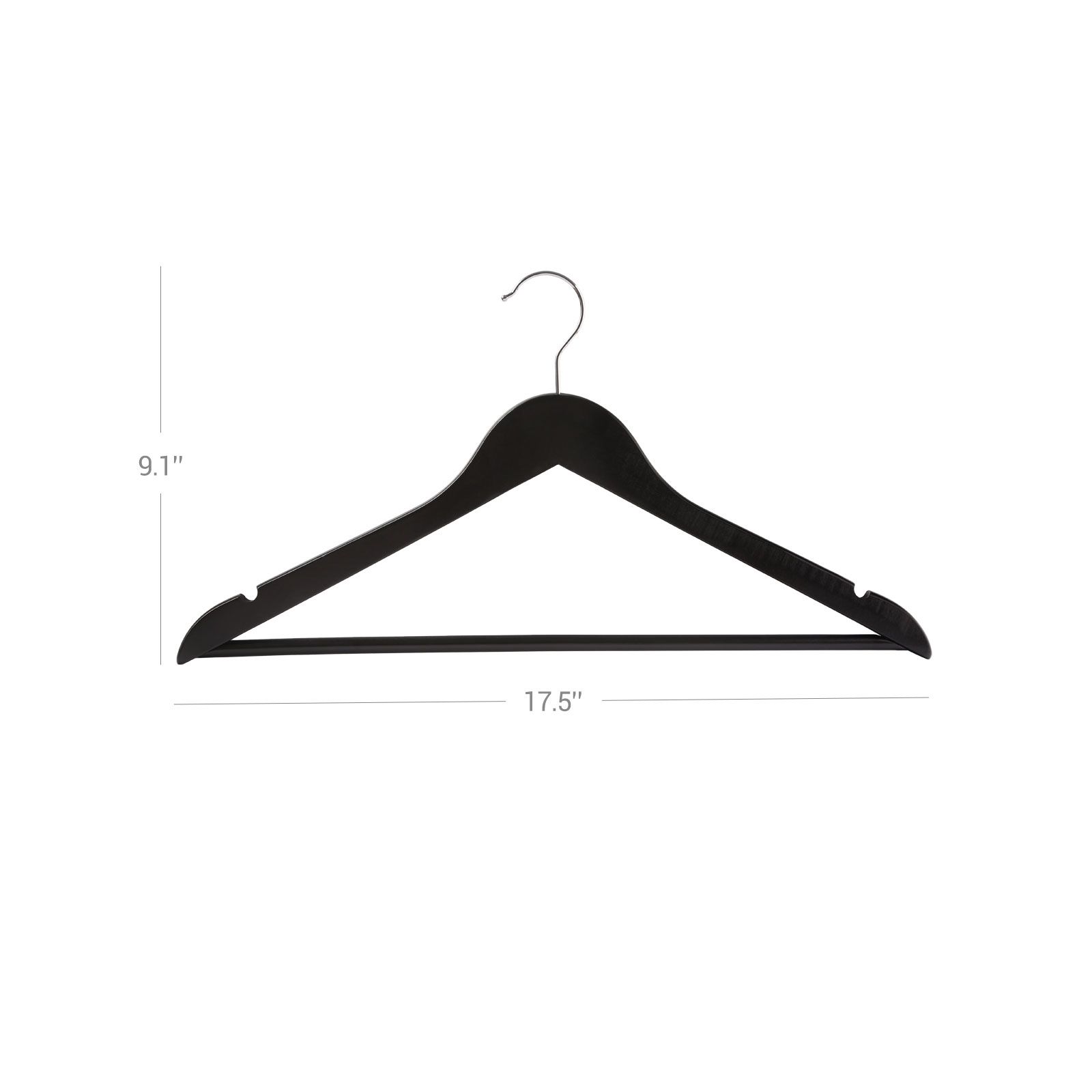 Black Wooden Hangers for Coat | Home Storage | SONGMICS
