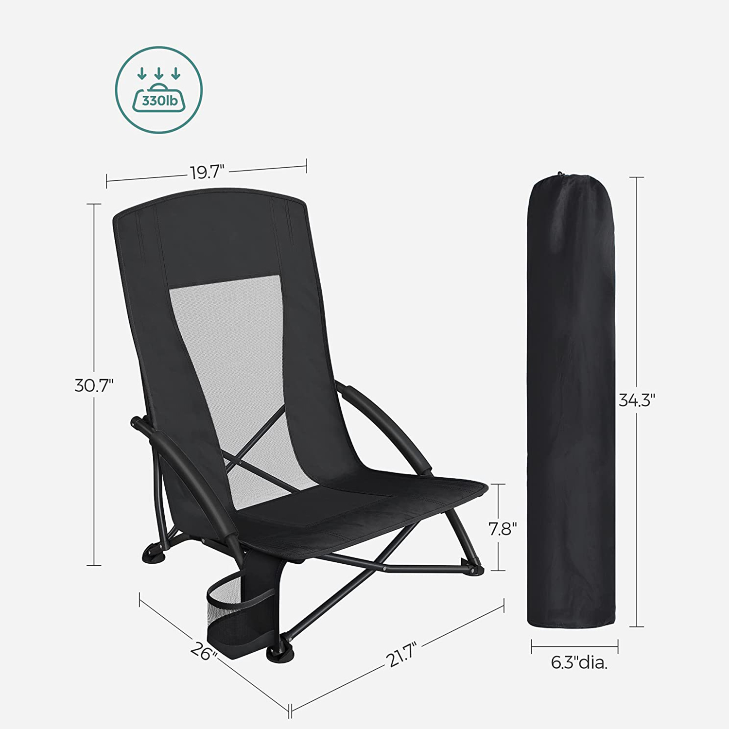 Portable Beach Chair | SONGMICS