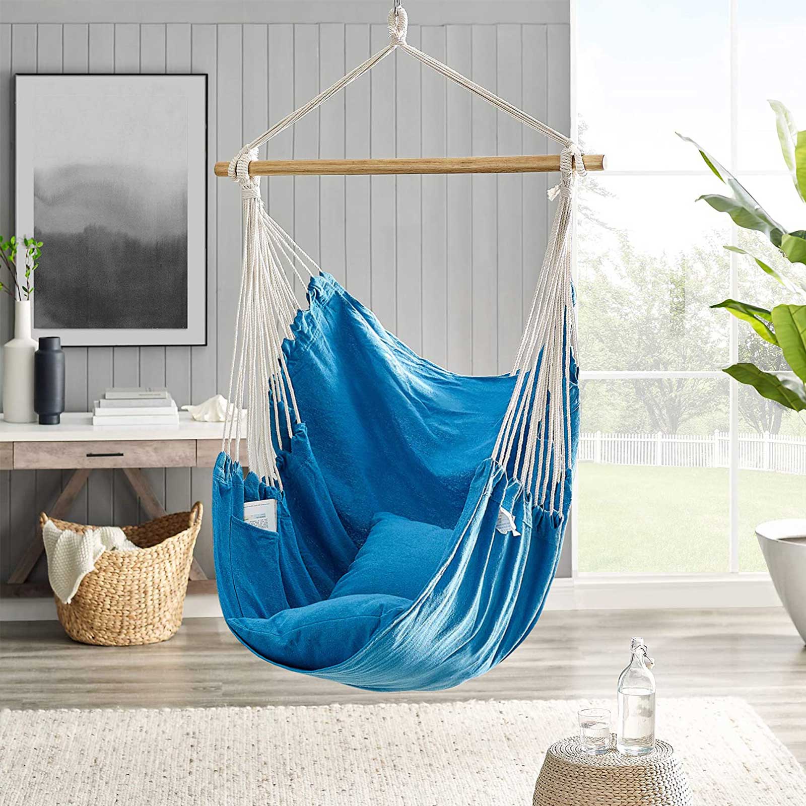 SONGMICS Hammock Chair, Large Swing Chair With 2 Pillows, Hanging Chair ...