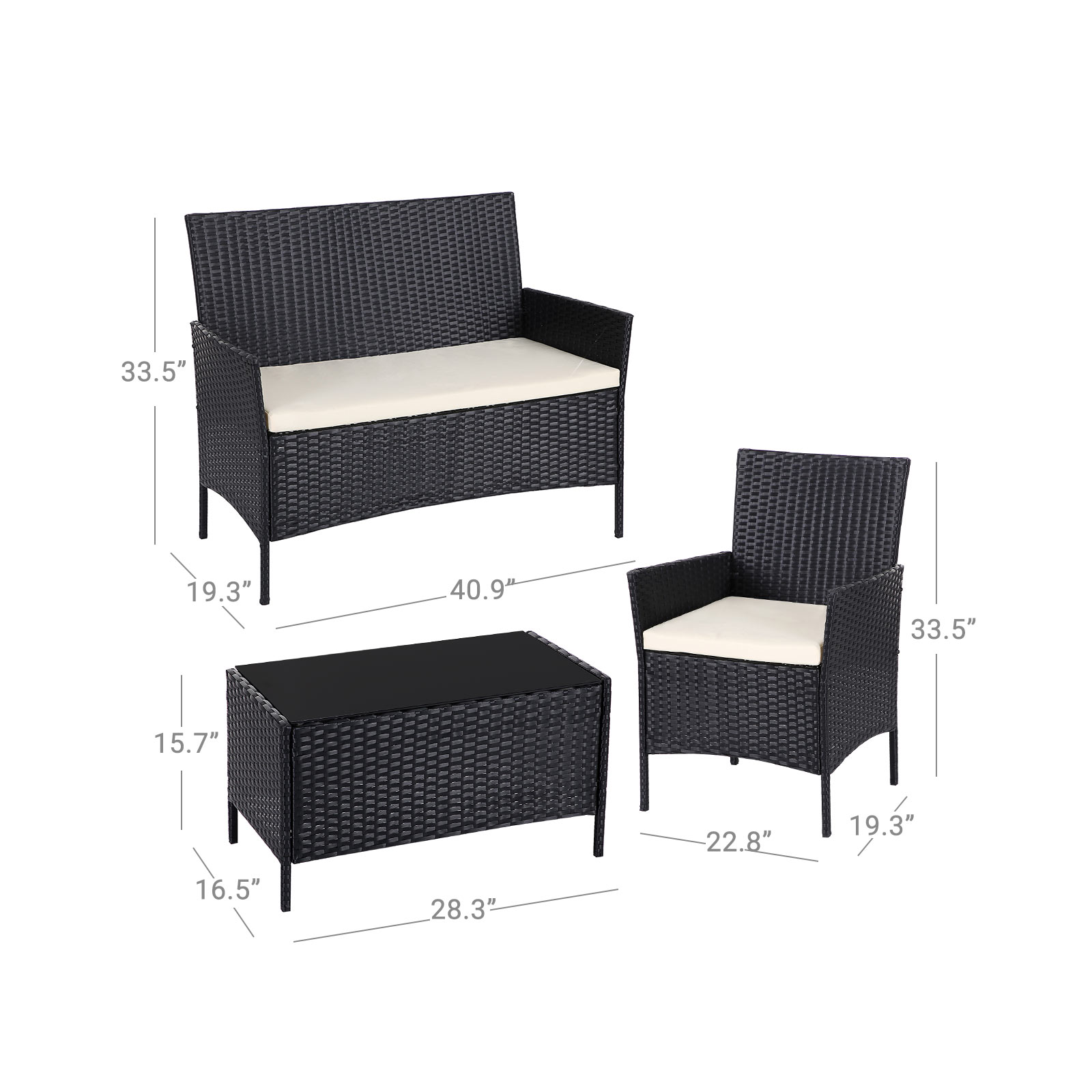 Polyrattan Garden Furniture Set
