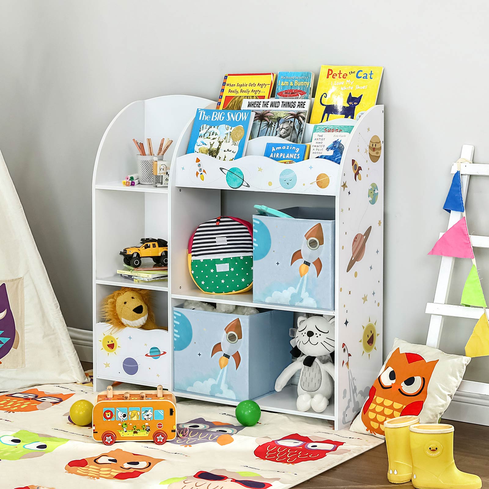 SONGMICS Kids’ Toy and Book Organizer Storage Unit for Playroom