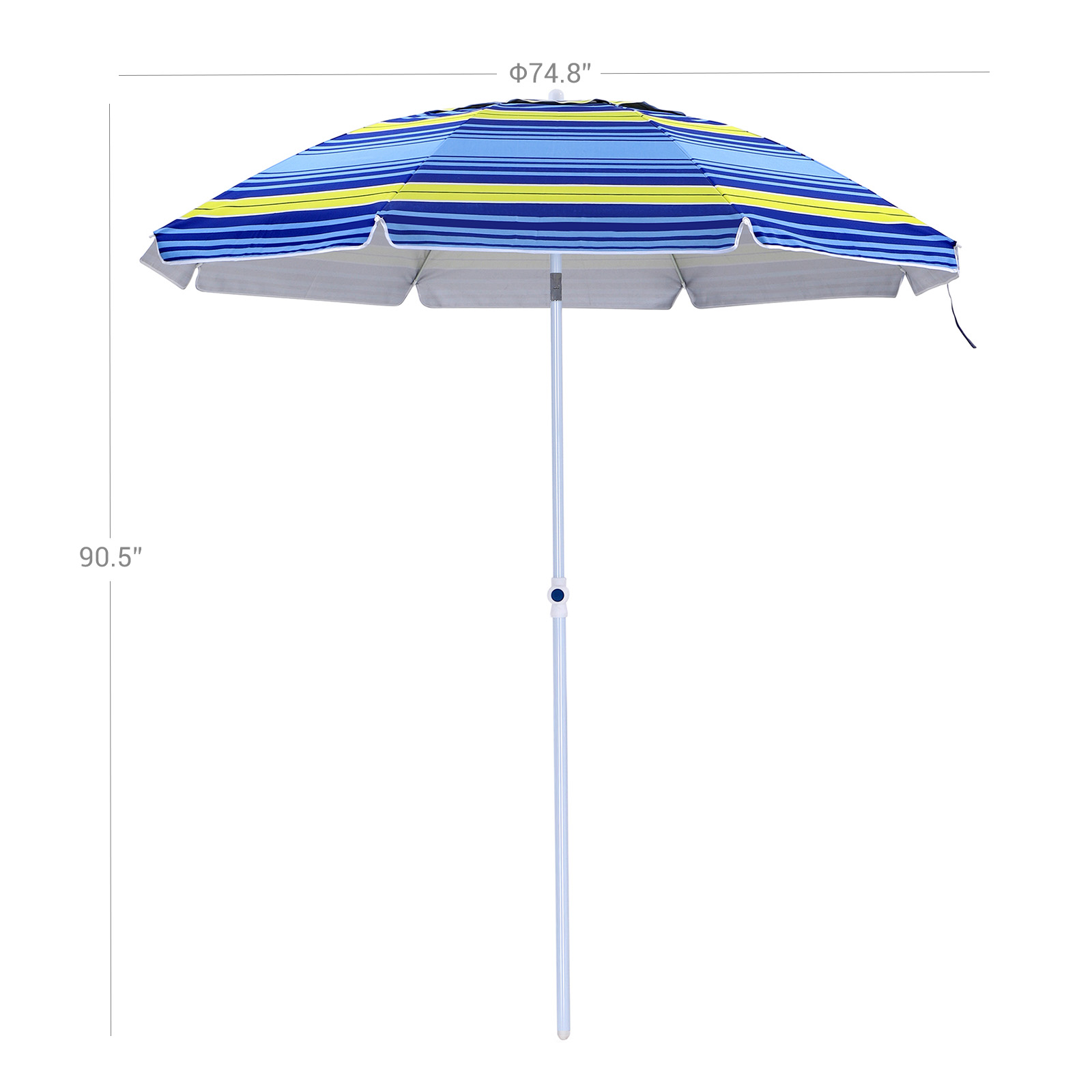SONGMICS 7 ft Patio Umbrella with Fiberglass Ribs, Beach Umbrella