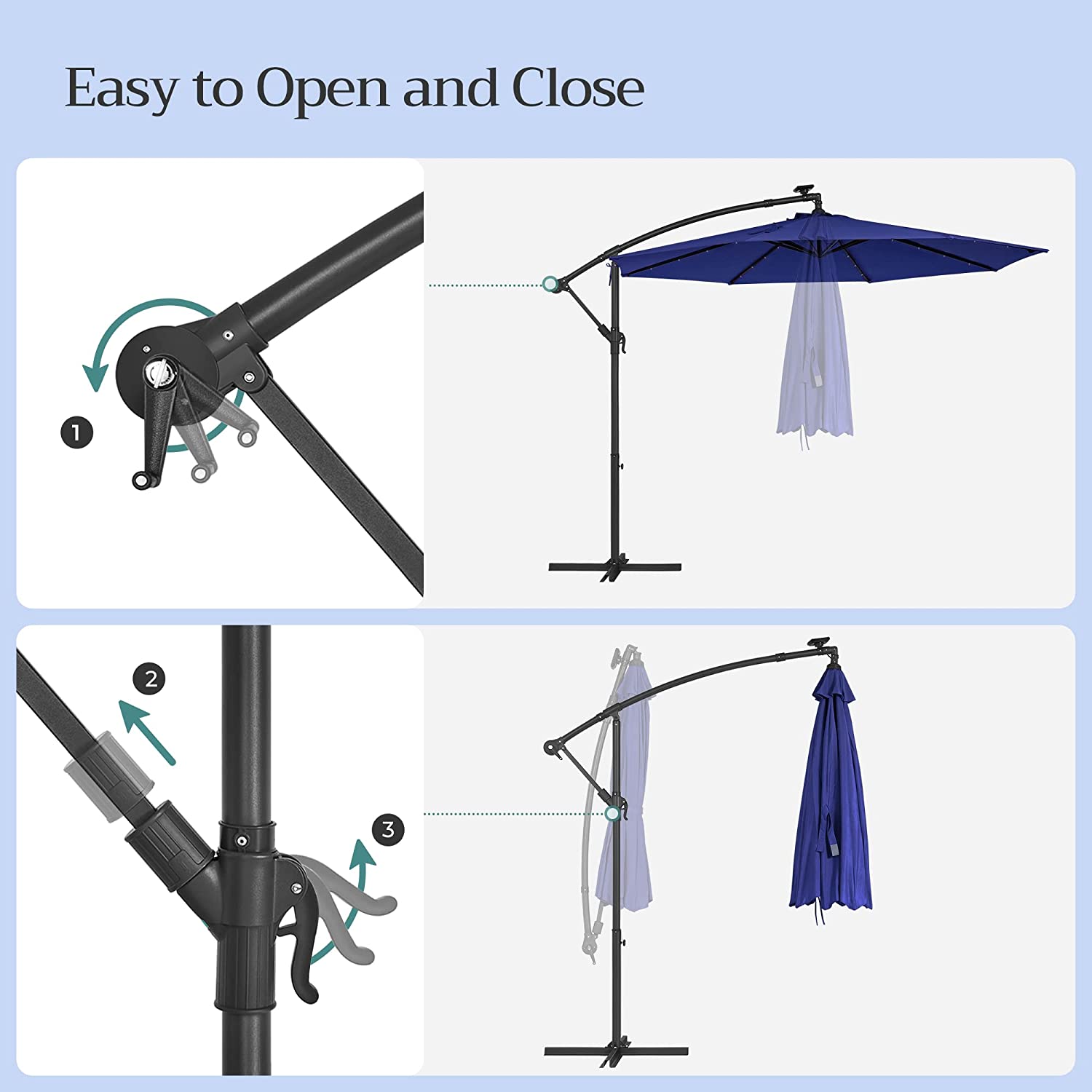 10ft Cantilever Patio Umbrella SONGMICS