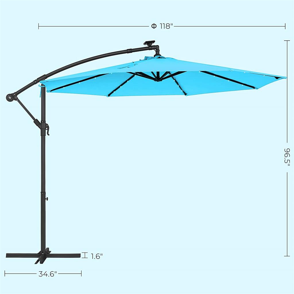 Cantilever Patio Umbrella with LED SONGMICS