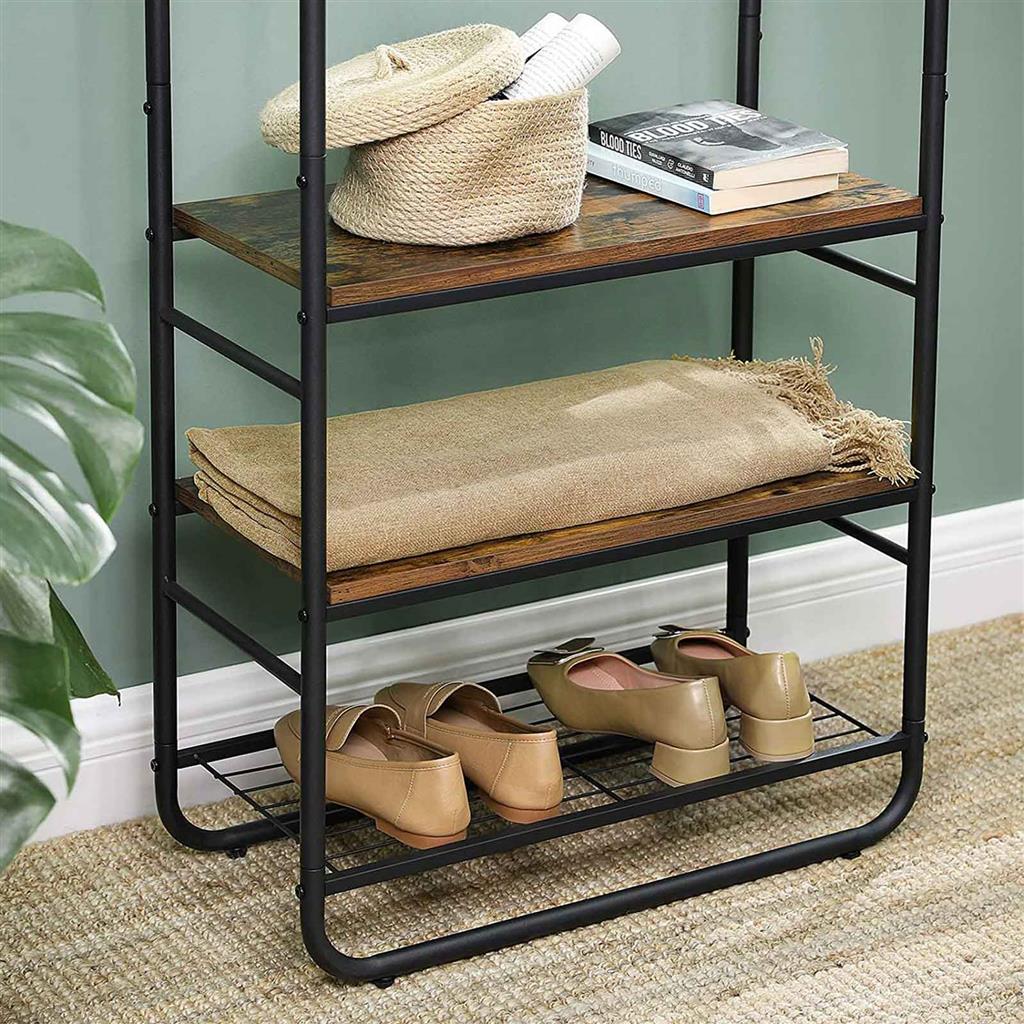 Rustic Brown Hall Tree