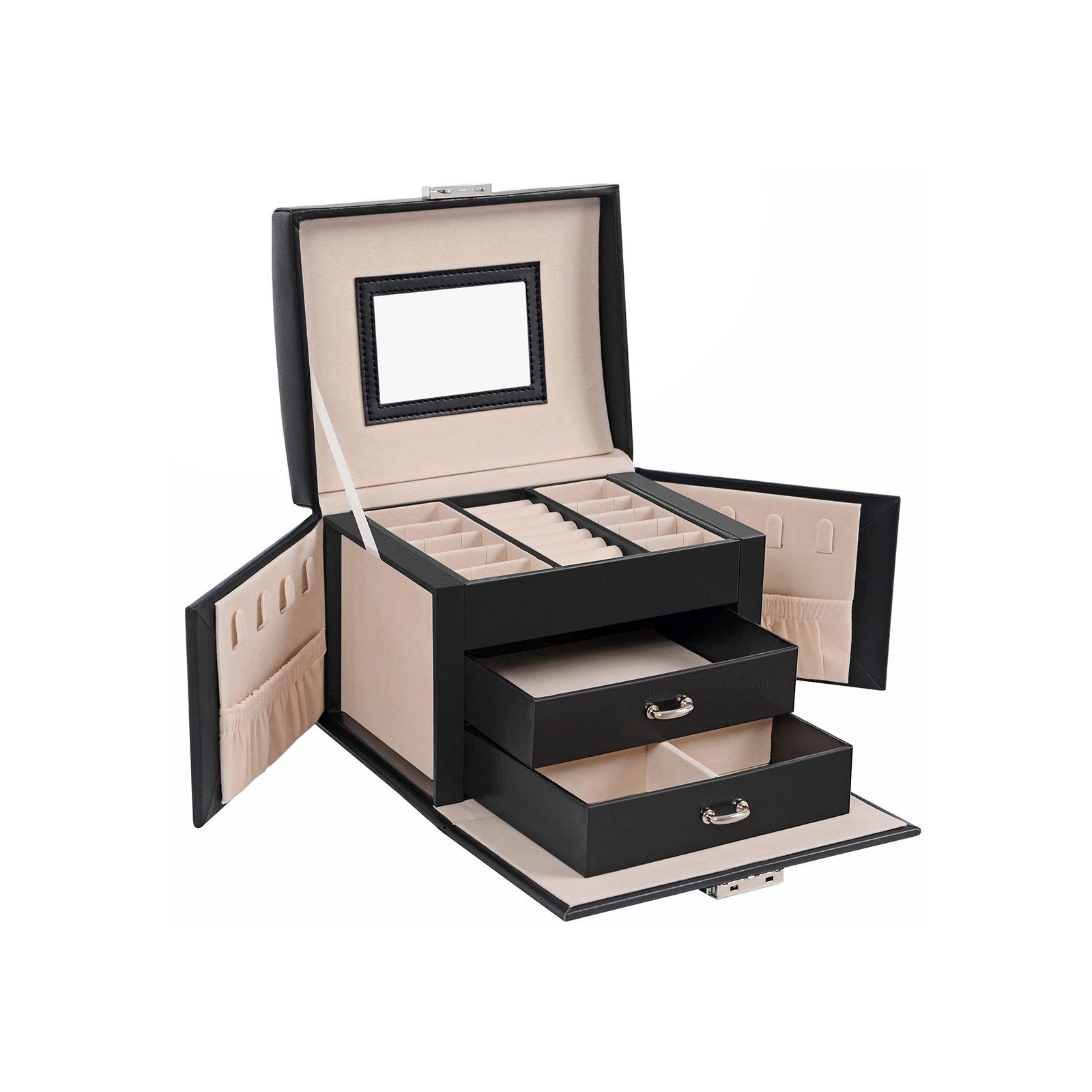 Black Jewelry Box with Lock for Sale Jewelry Storage & Organization