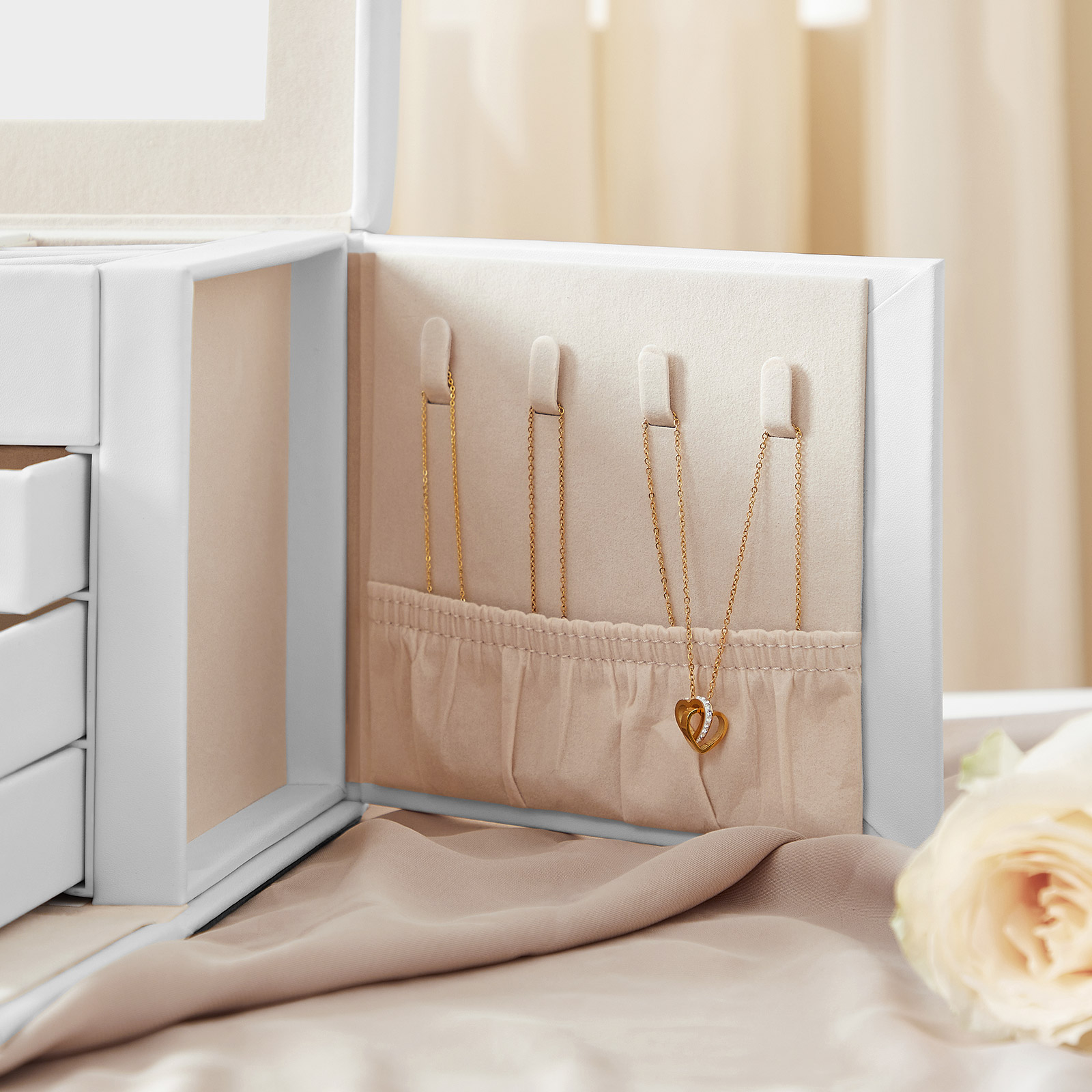 Jewelry Organizer Box with Lock Jewelry Storage & Organization SONGMICS
