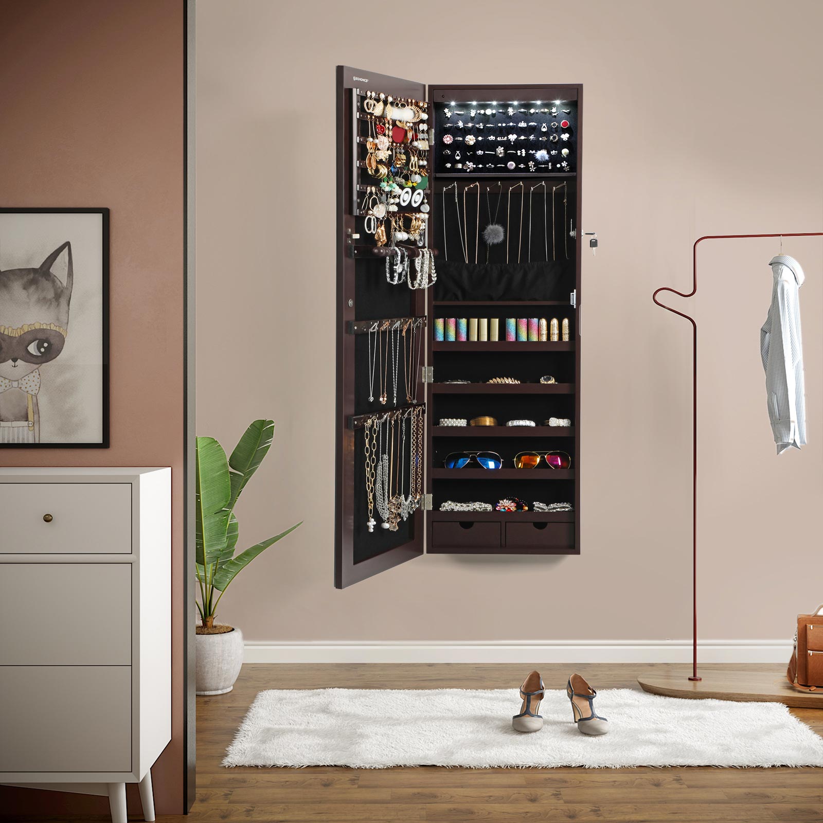 6 LEDs Jewelry Jewelry SONGMICS