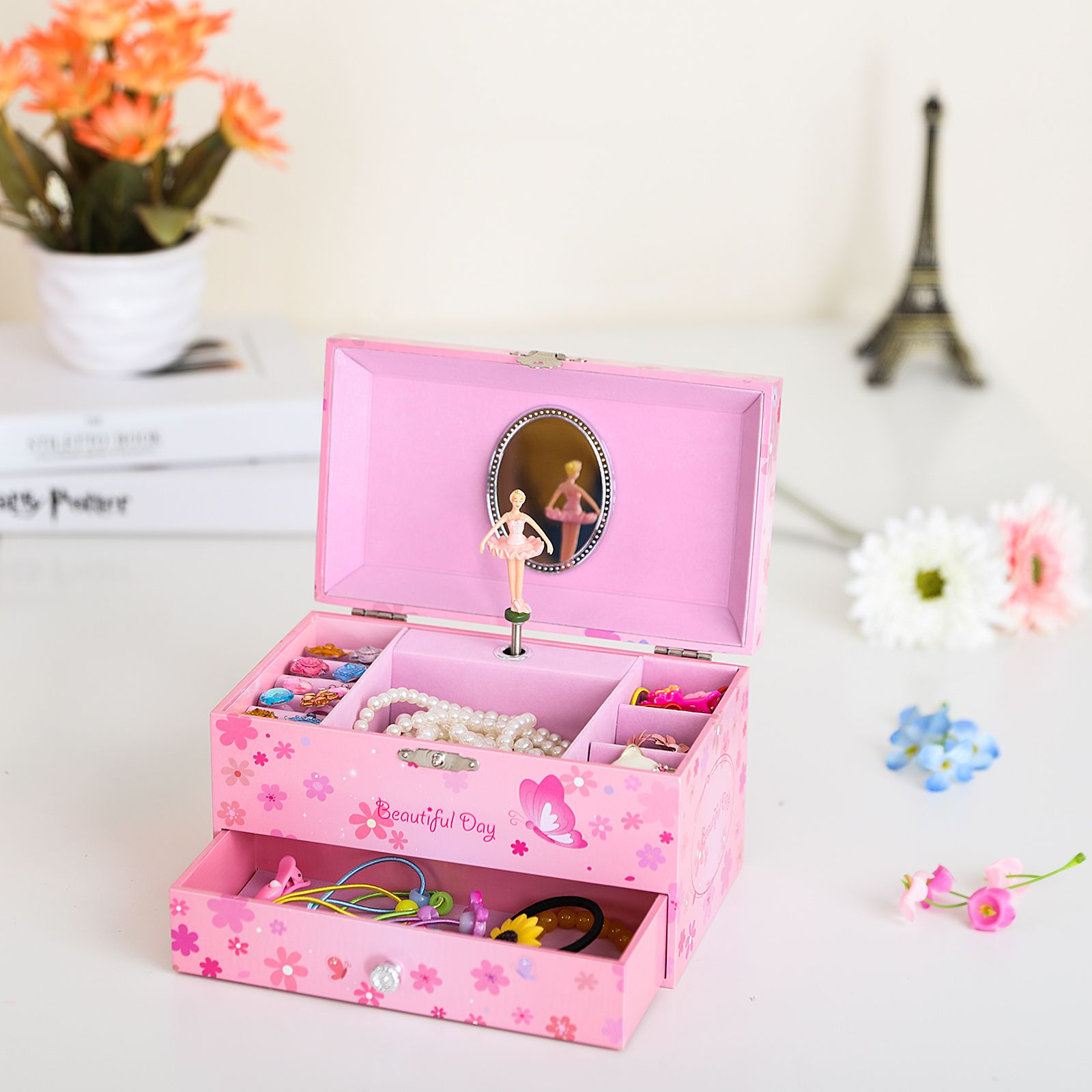 Ballerina Music Jewelry Box Jewelry Box SONGMICS