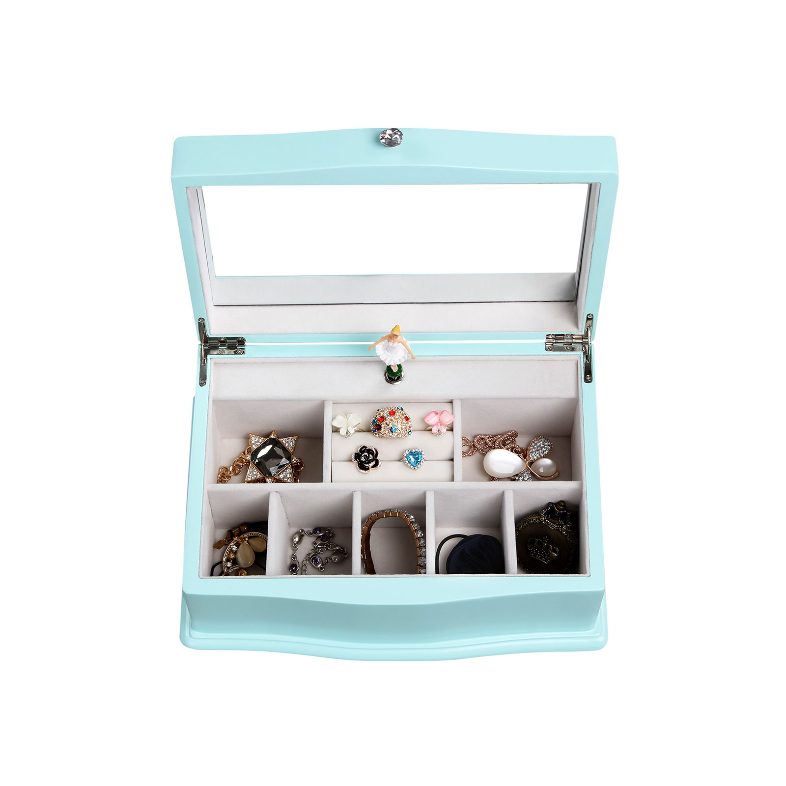 Blue Music Jewelry Box Jewelry Box SONGMICS