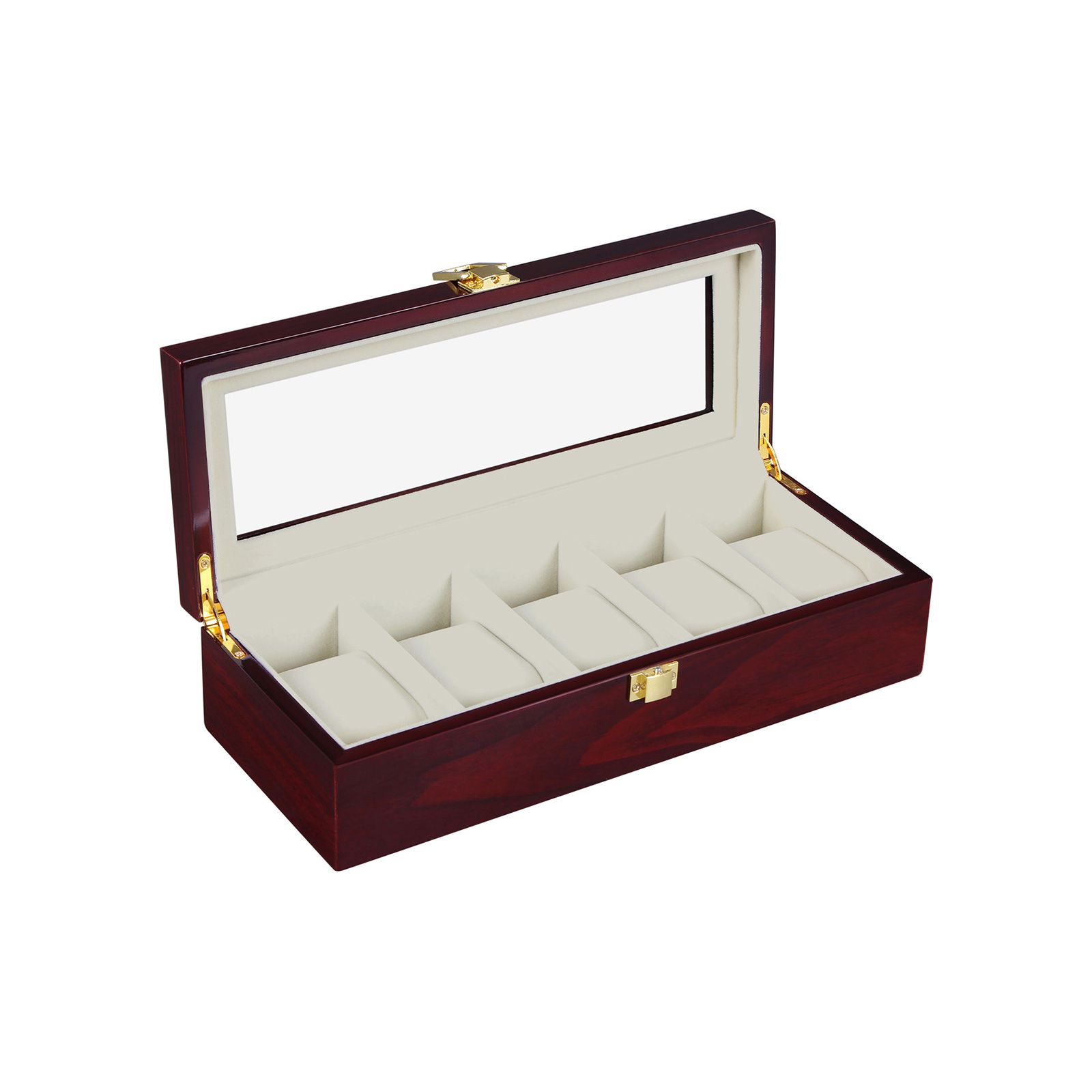 Cherry Wooden Watch Box for Sale Watch Storage & Organizer SONGMICS