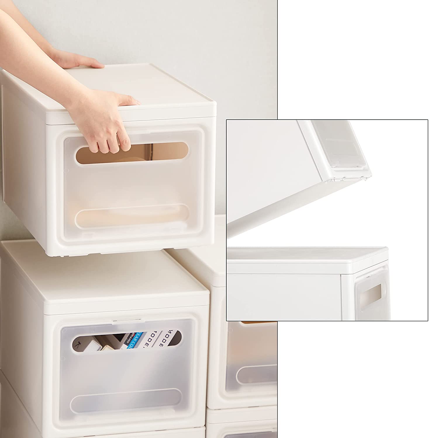 Stackable Storage Bins Trolley SONGMICS