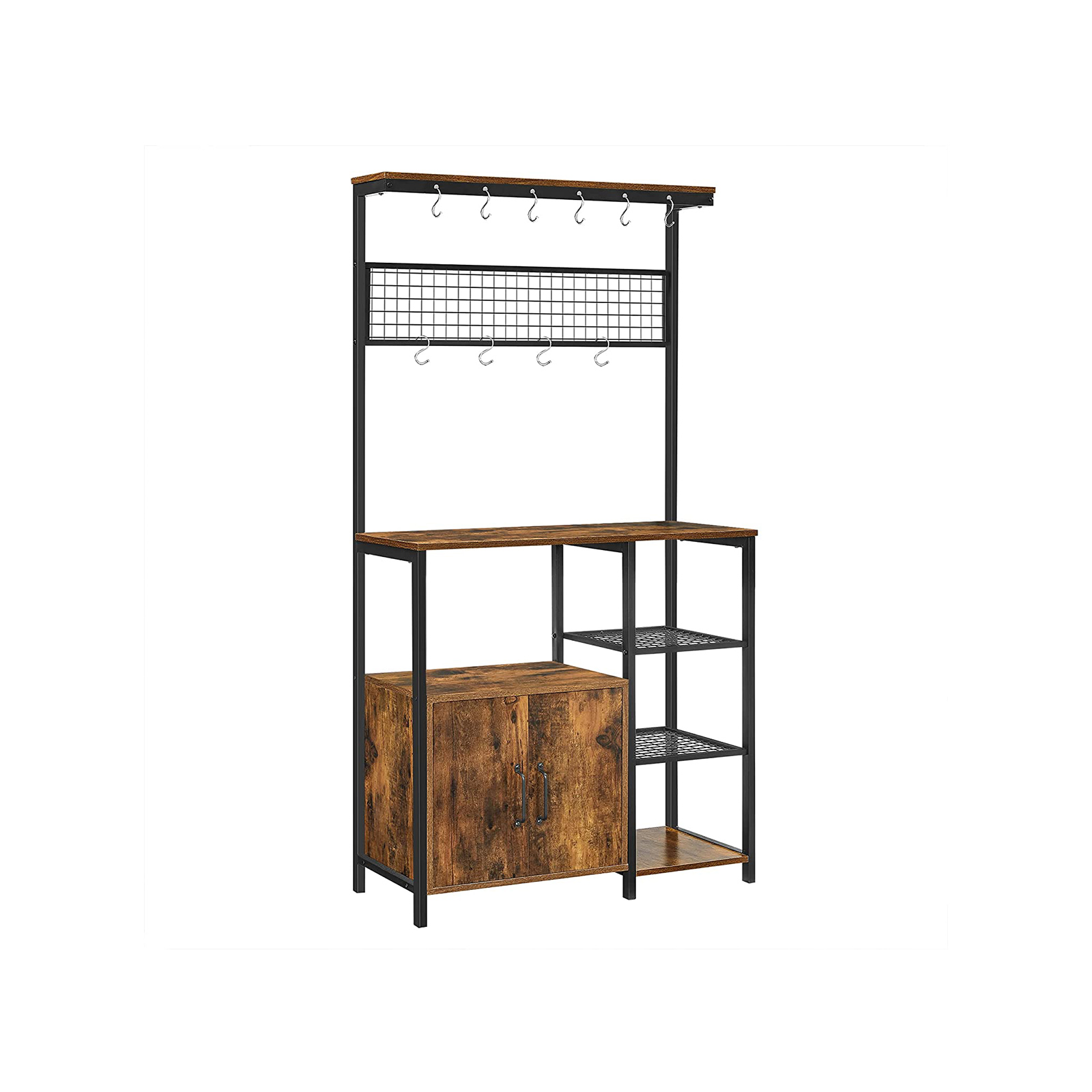 Industrial Brown Kitchen Baker S Rack With Cabinet VASAGLE   UKKS020B01 1 