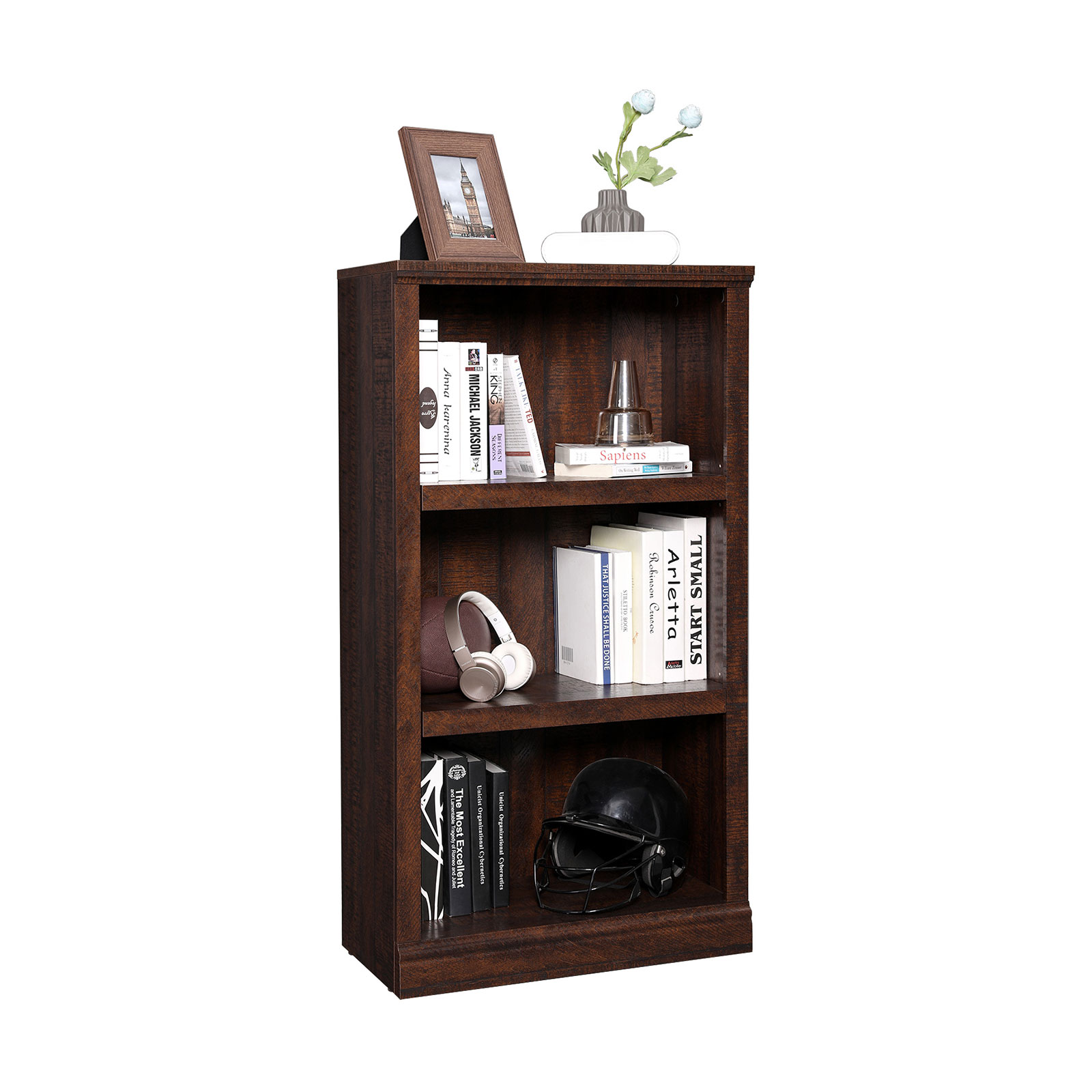 Adjustable Shelves Wooden Bookcase Bookcase VASAGLE by SONGMICS