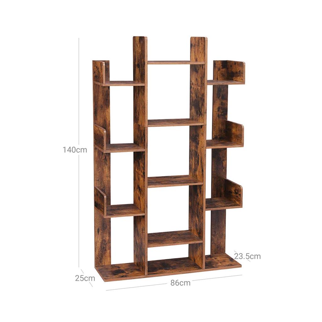 Treeshaped Wooden Bookcase on Sale Home Office VASAGLE by SONGMICS