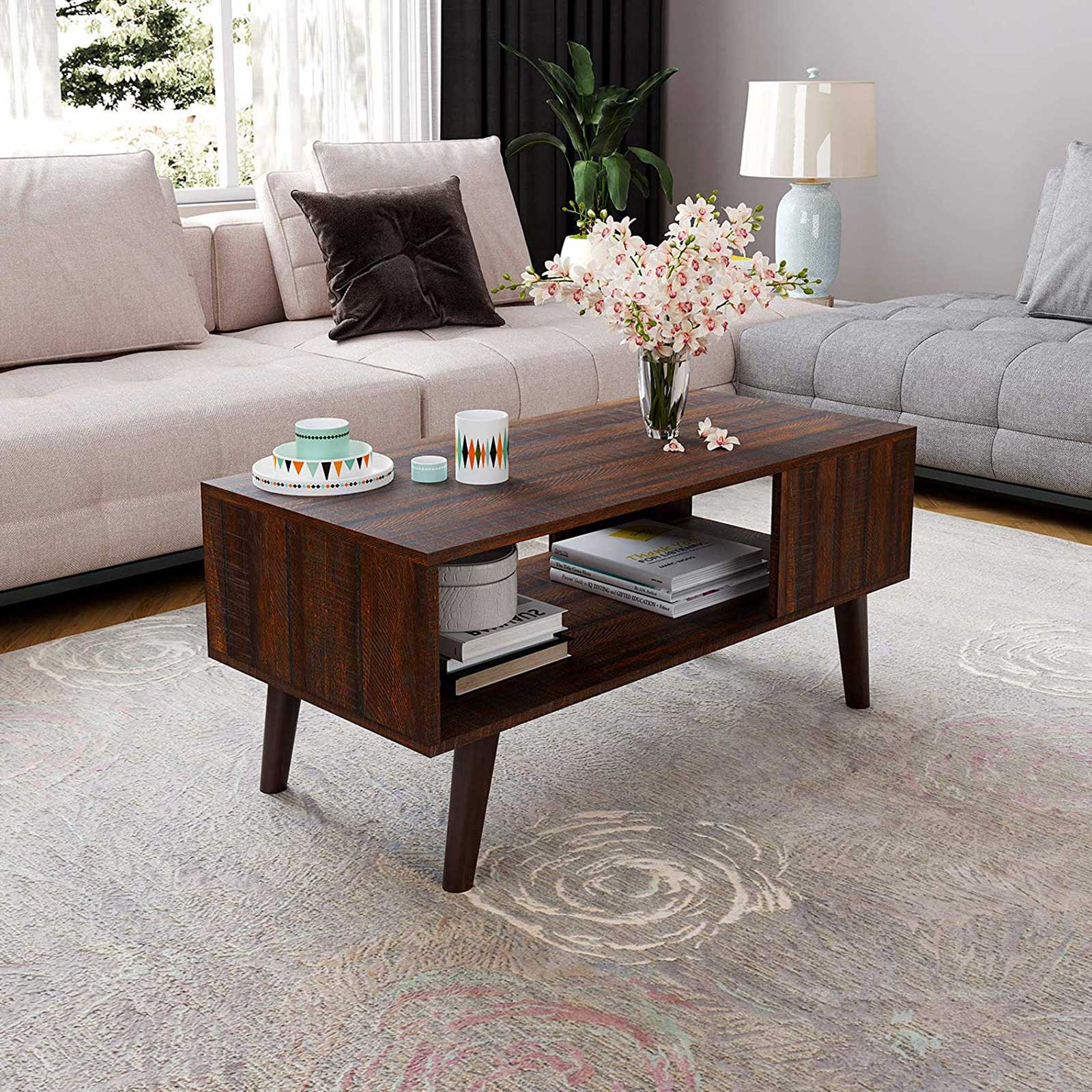 Storage Shelf Coffee Table Coffee Table VASAGLE by SONGMICS