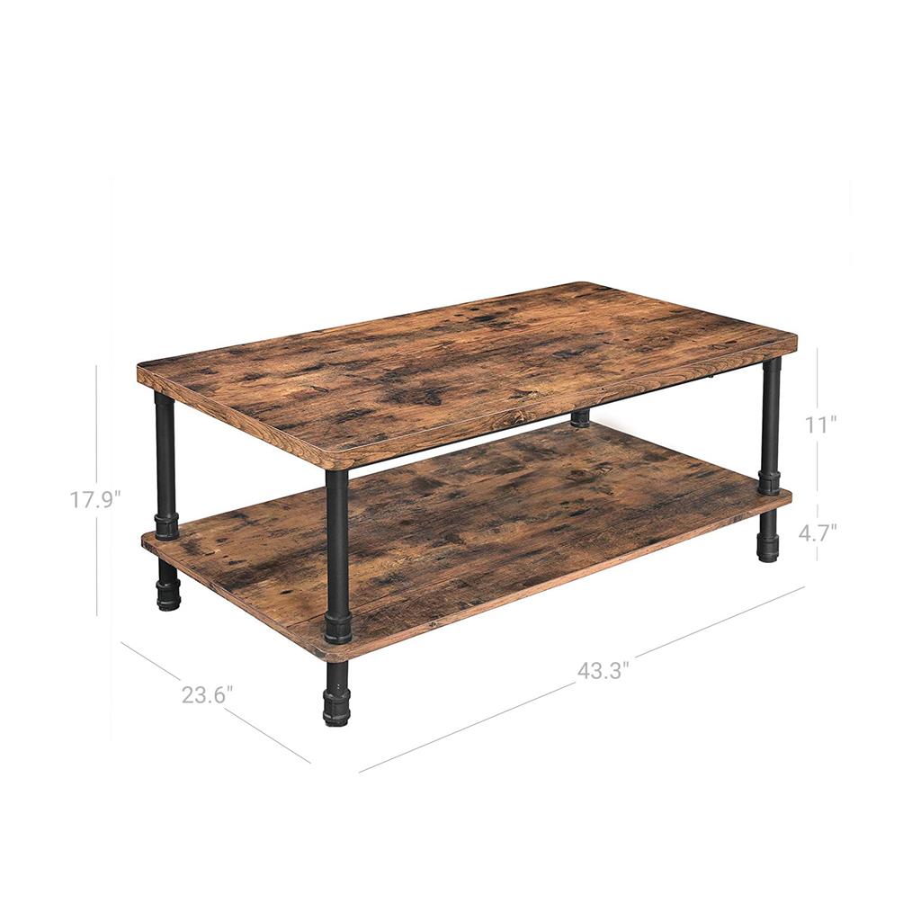 Industrial Coffee Table Coffee Table VASAGLE by SONGMICS