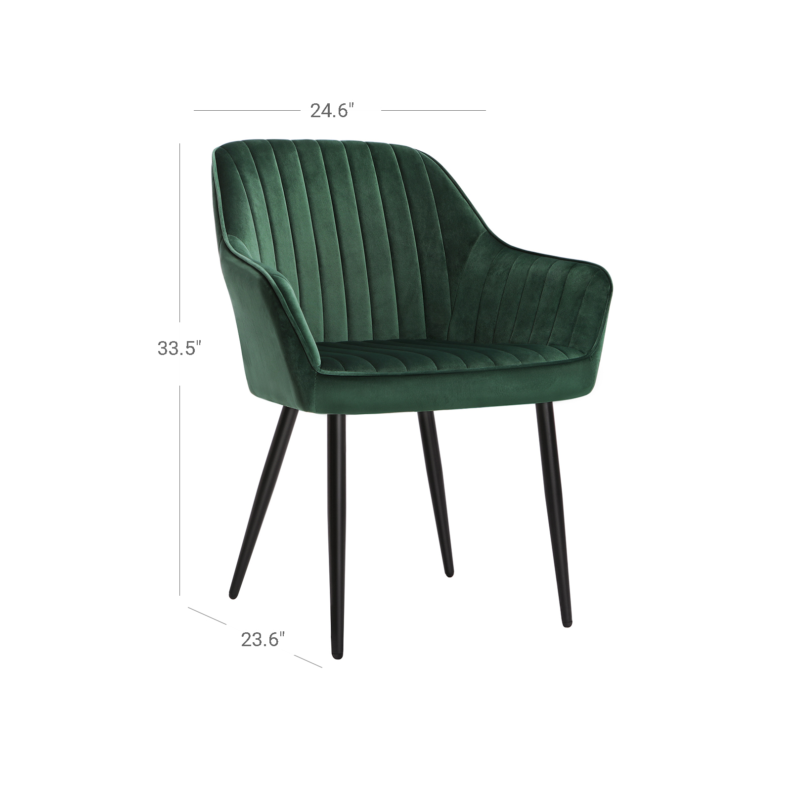 Green Dining Chair with Armrests for Sale Home Furniture SONGMICS