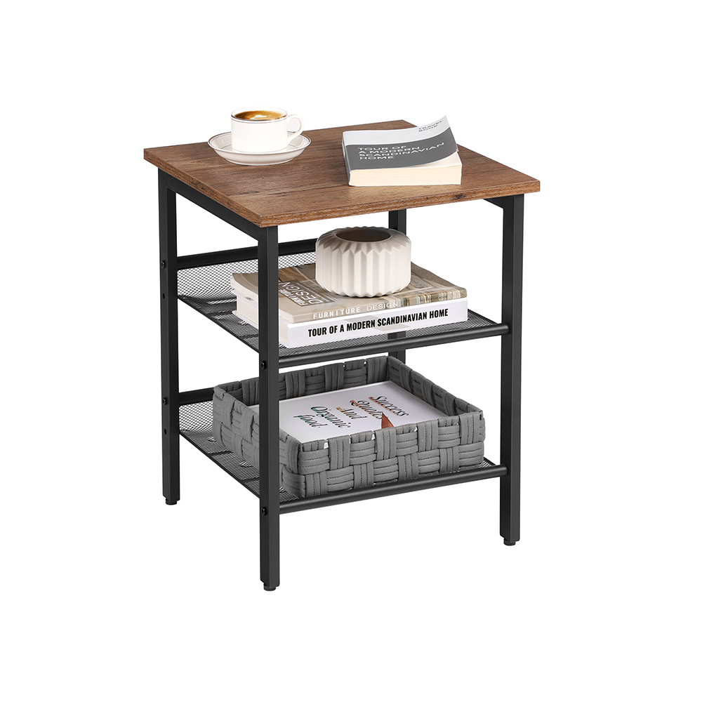 VASAGLE Nightstand, Set of 2 Side Tables, End Tables with Adjustable