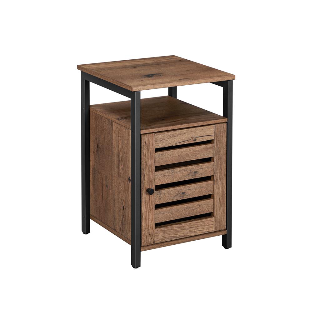 Brown End Table with Open Shelf Home Furniture VASAGLE by SONGMICS
