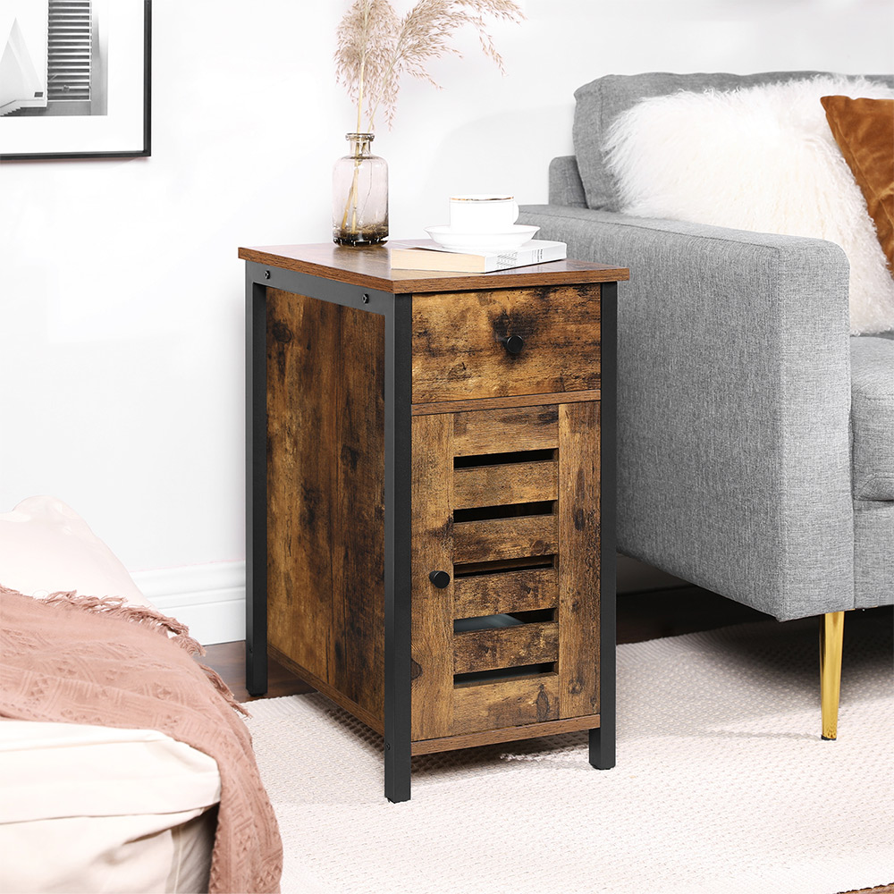 Industrial Narrow Side Table with Home Furniture VASAGLE by