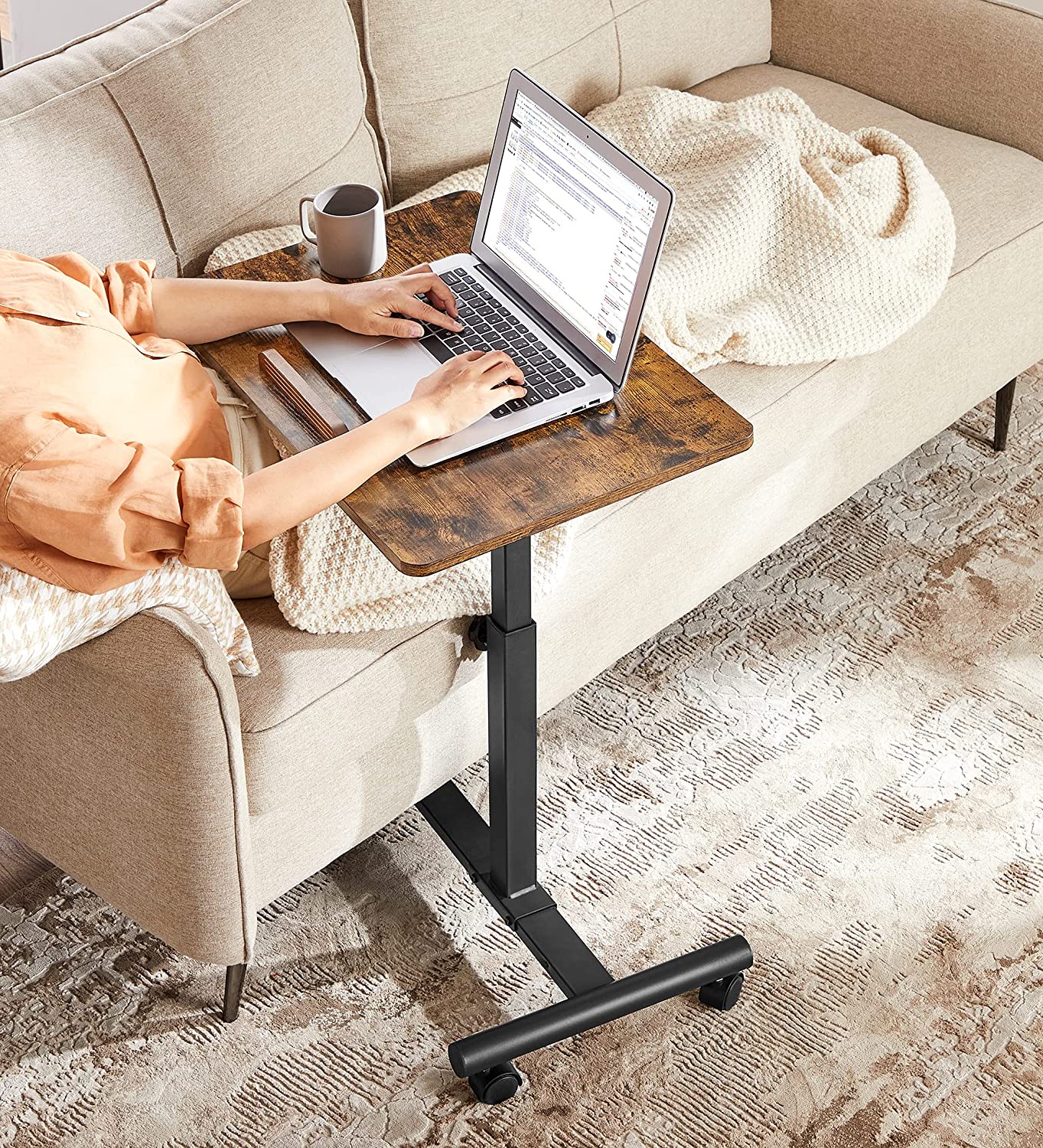 Mobile Laptop Table with Tilting Top | Home Furniture | VASAGLE by SONGMICS