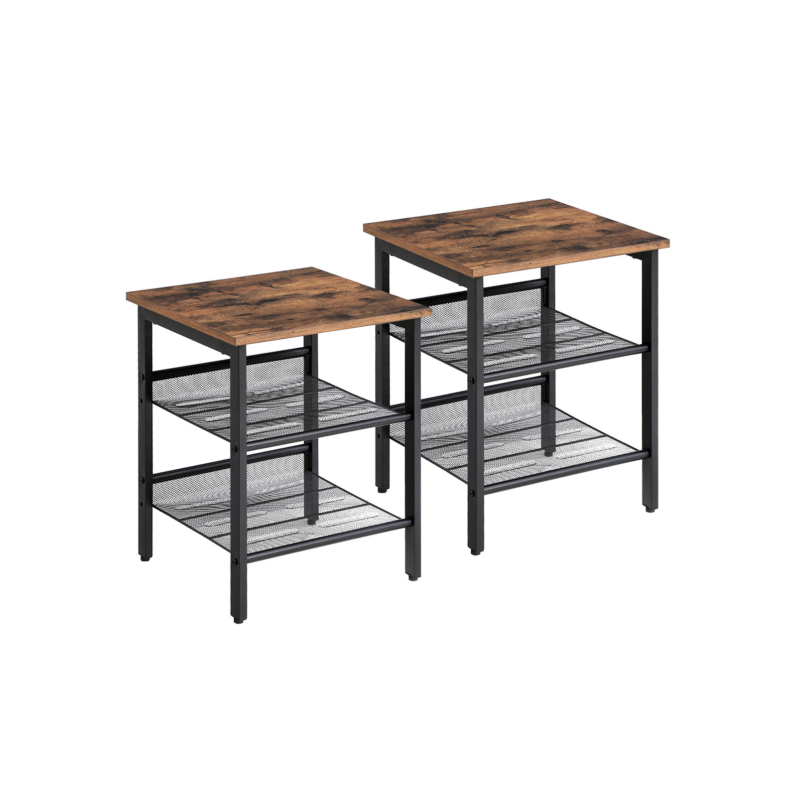 industrial nightstand set of 2