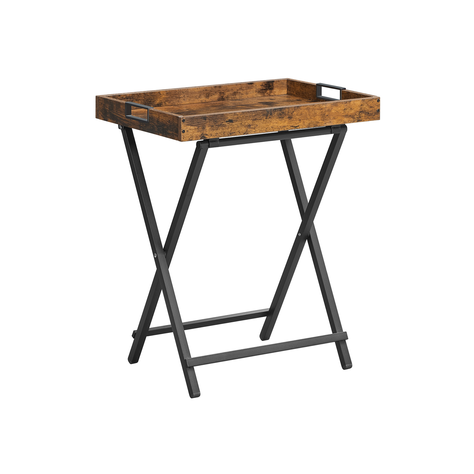 VASAGLE TV Tray Table, Folding Table, Side Table with Removable Serving