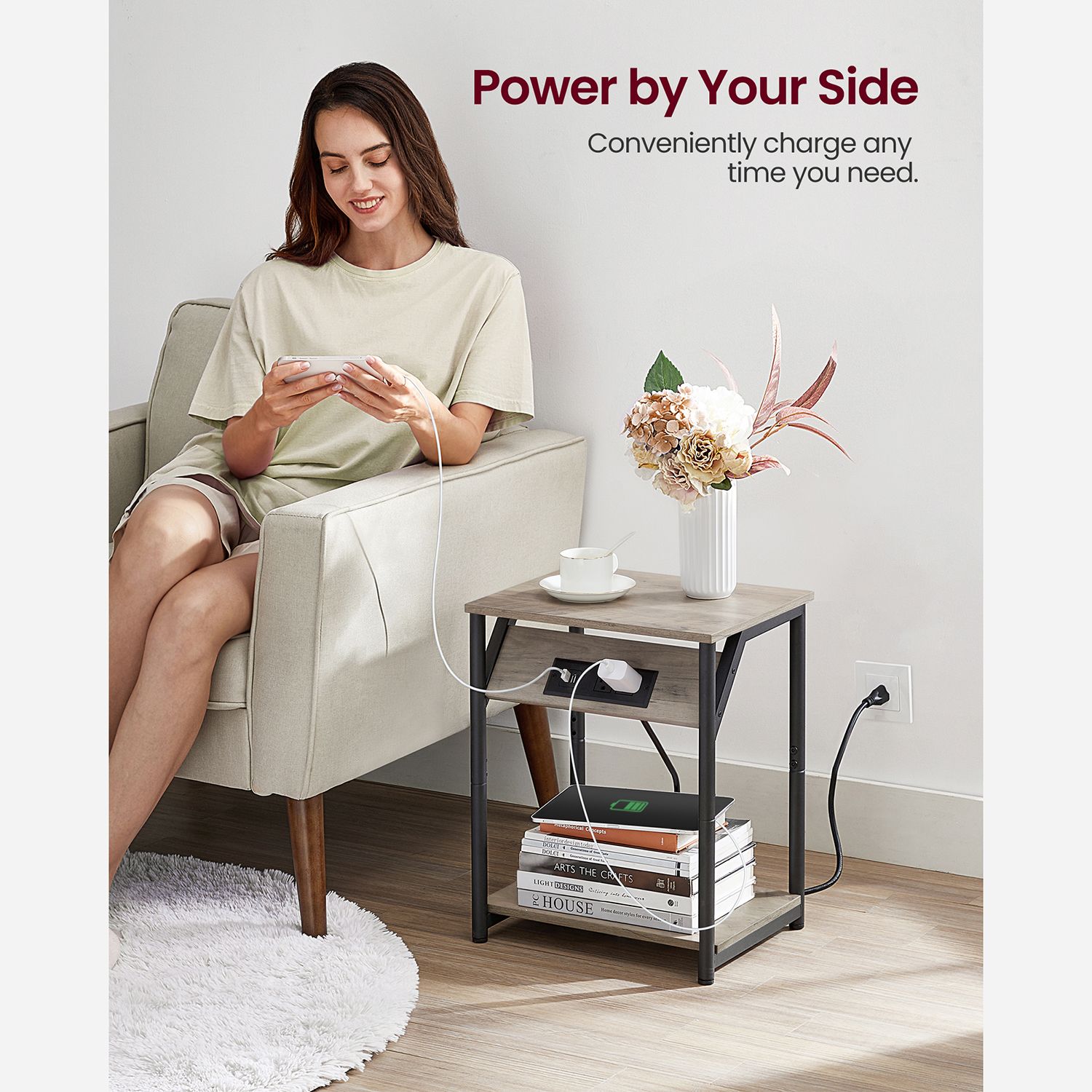 Plugin Series Side Table VASAGLE