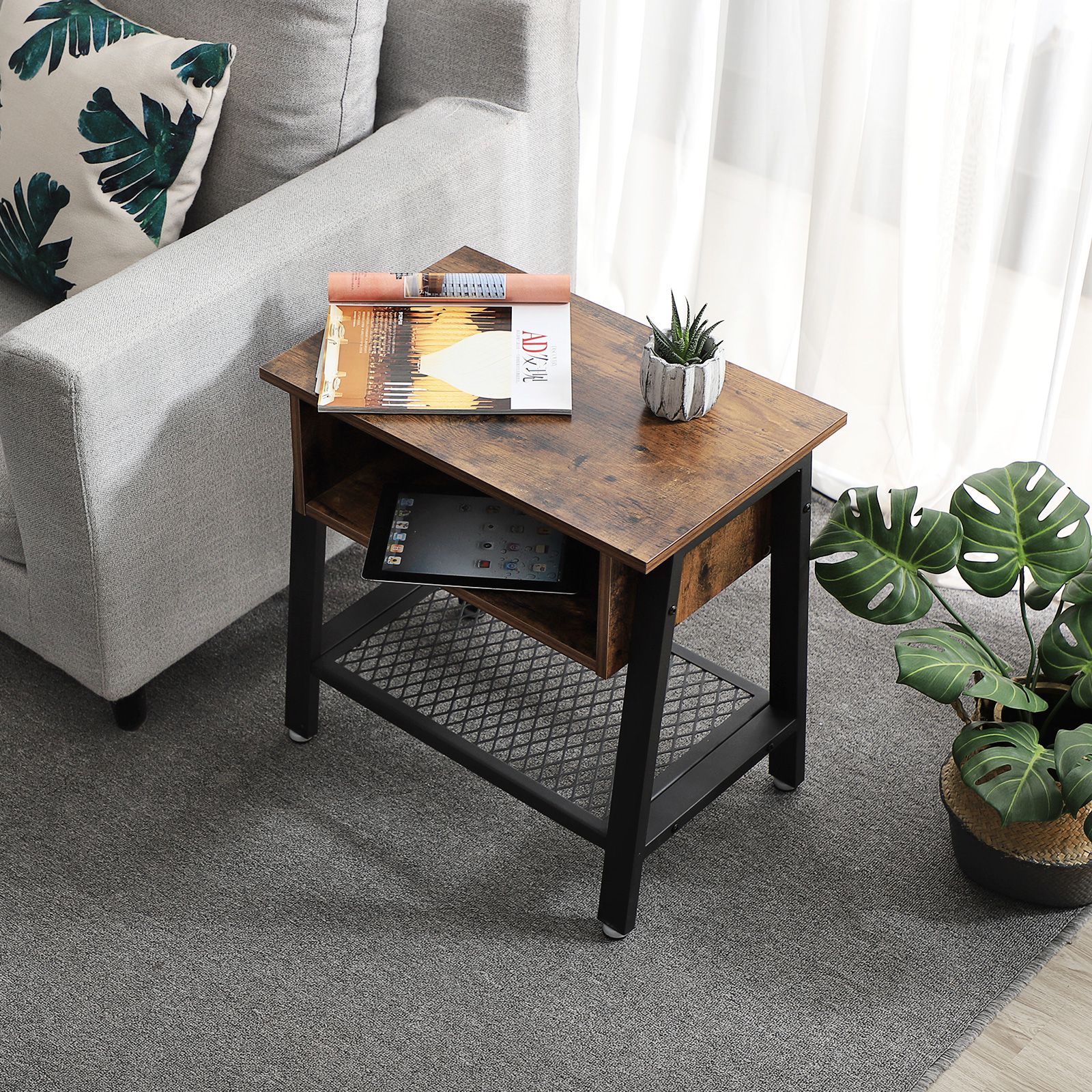 Vintage Side Table Side Table VASAGLE by SONGMICS