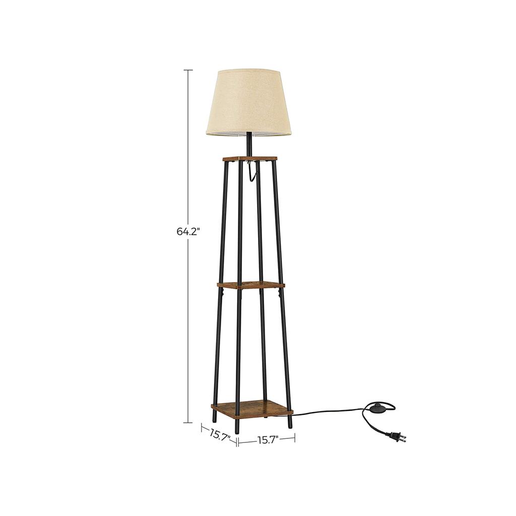 Floor Lamp with 2 Shelves Home Furniture VASAGLE by SONGMICS