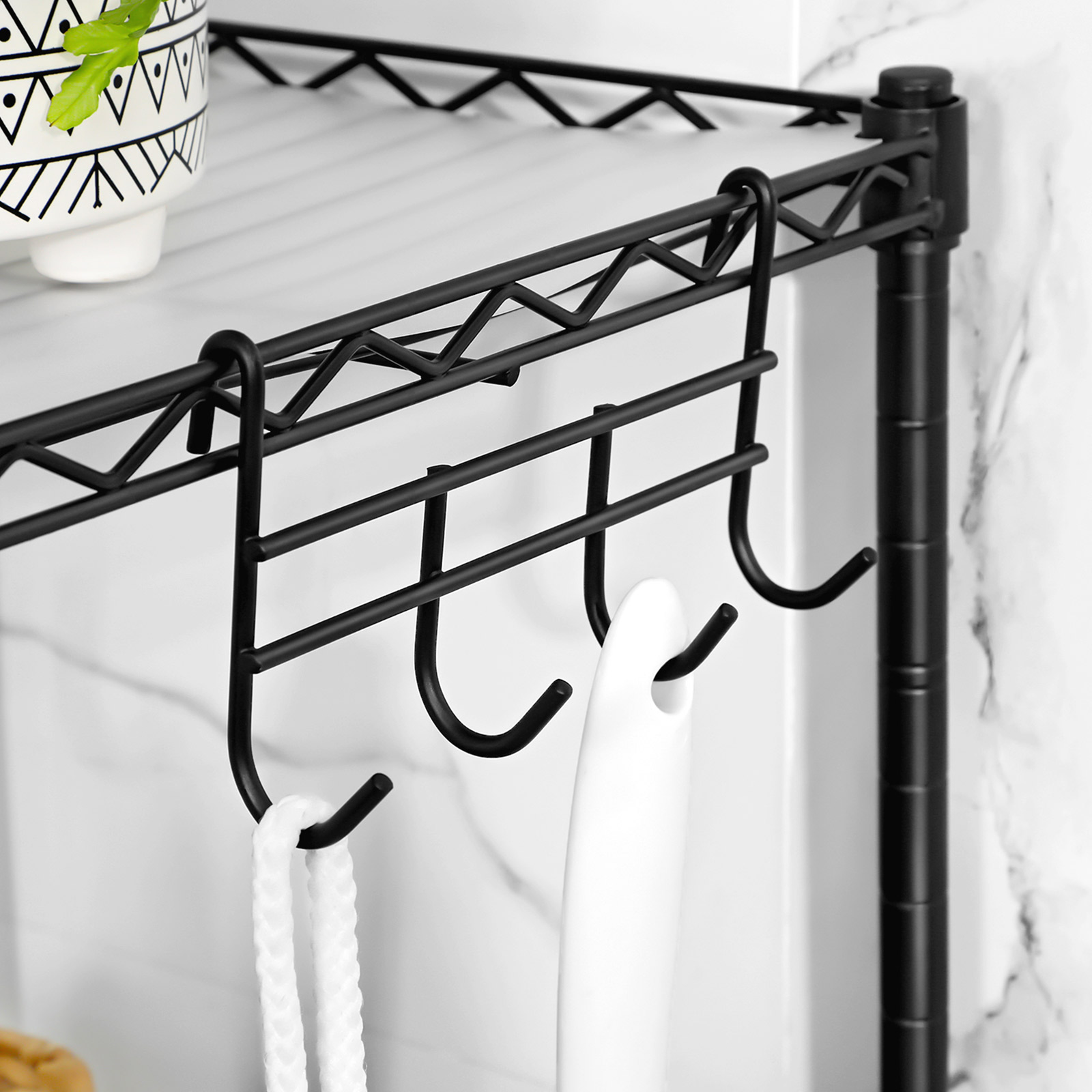 SONGMICS 4Tier Bathroom Shelf, Wire Shelving Unit, Metal Storage Rack