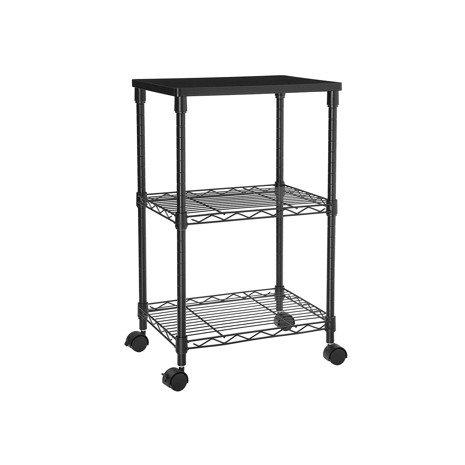 Black 3Tier Printer Stand on Wheels SONGMICS