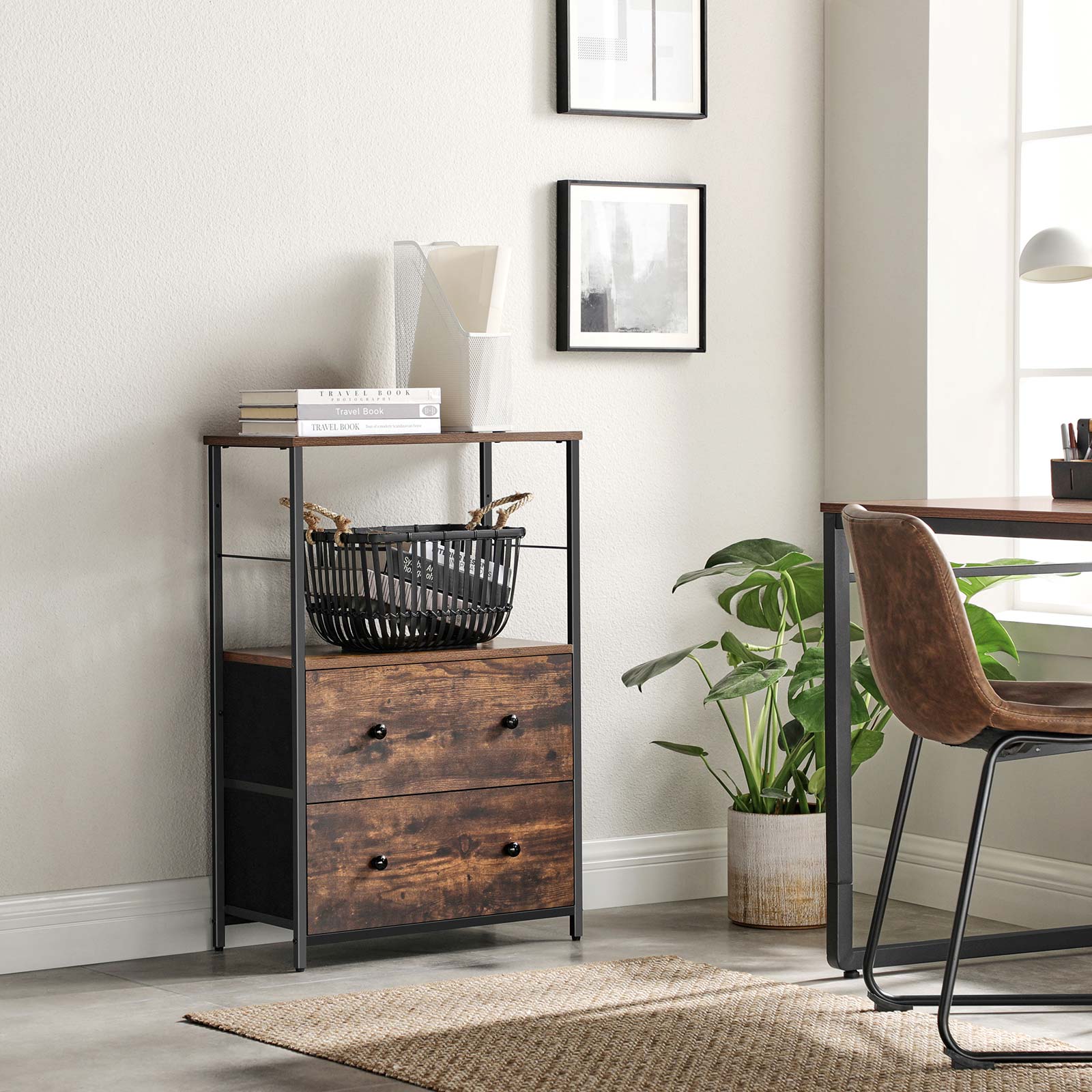 Nightstand with Fabric Drawers for Sale Home Furniture SONGMICS