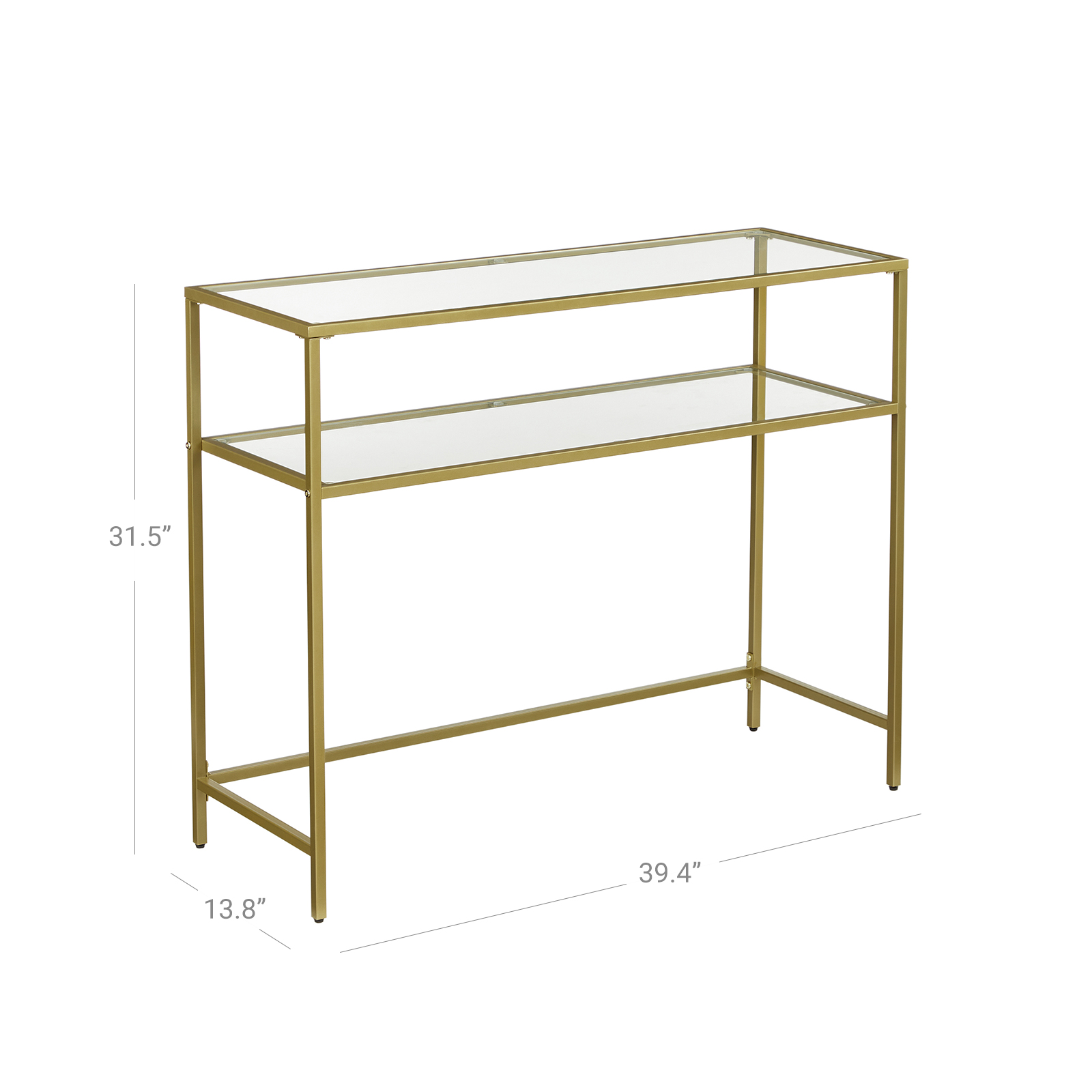 VASAGLE Console Table, Modern Sofa or Entryway Table, Tempered Glass
