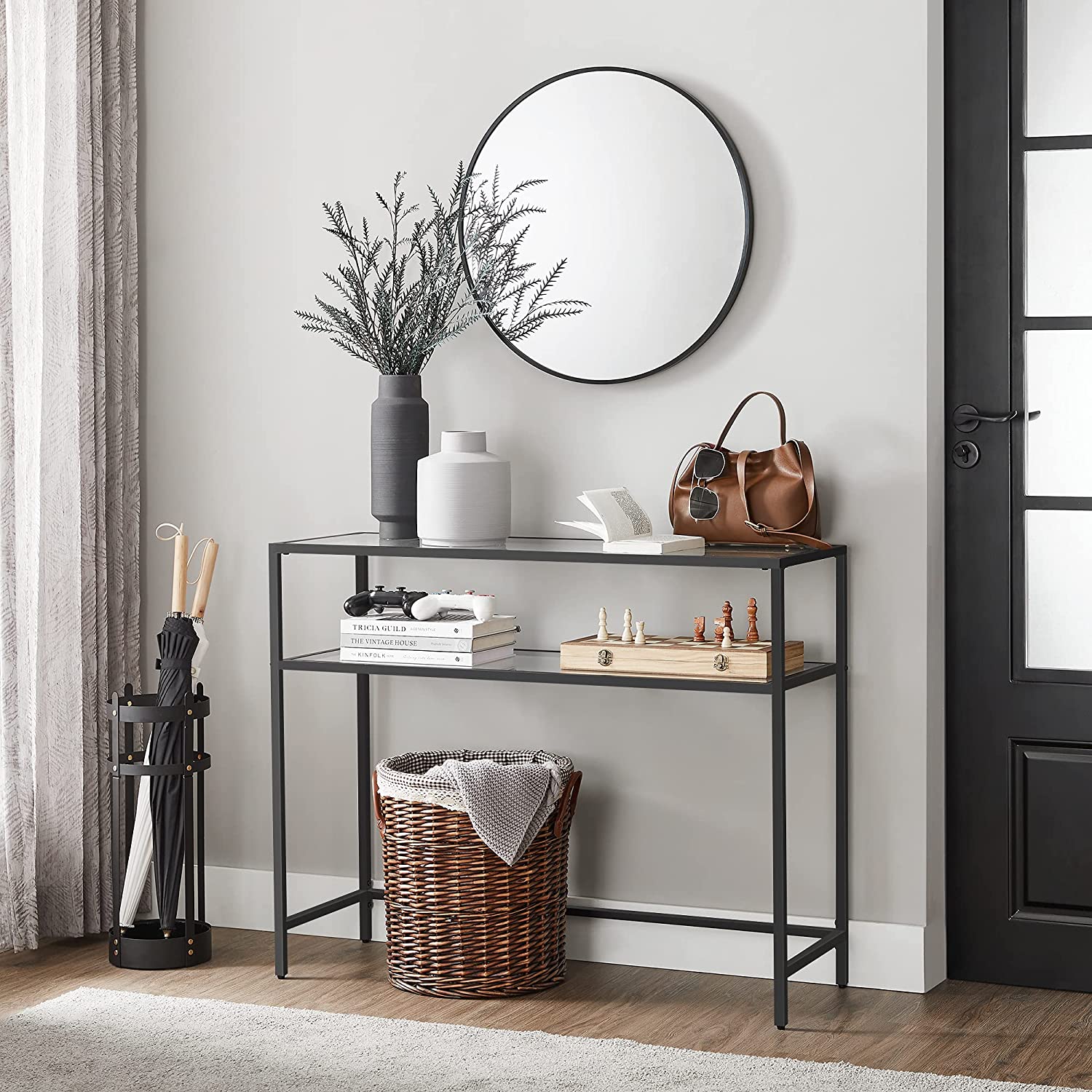 Tempered Glass Console Table Vasagle 1166