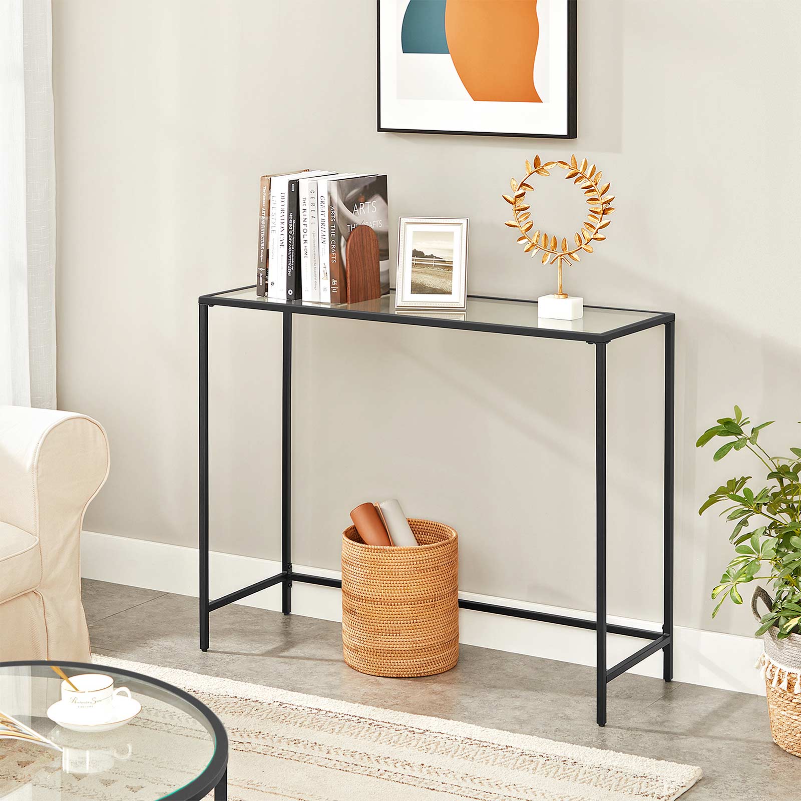 Console Table Black VASAGLE