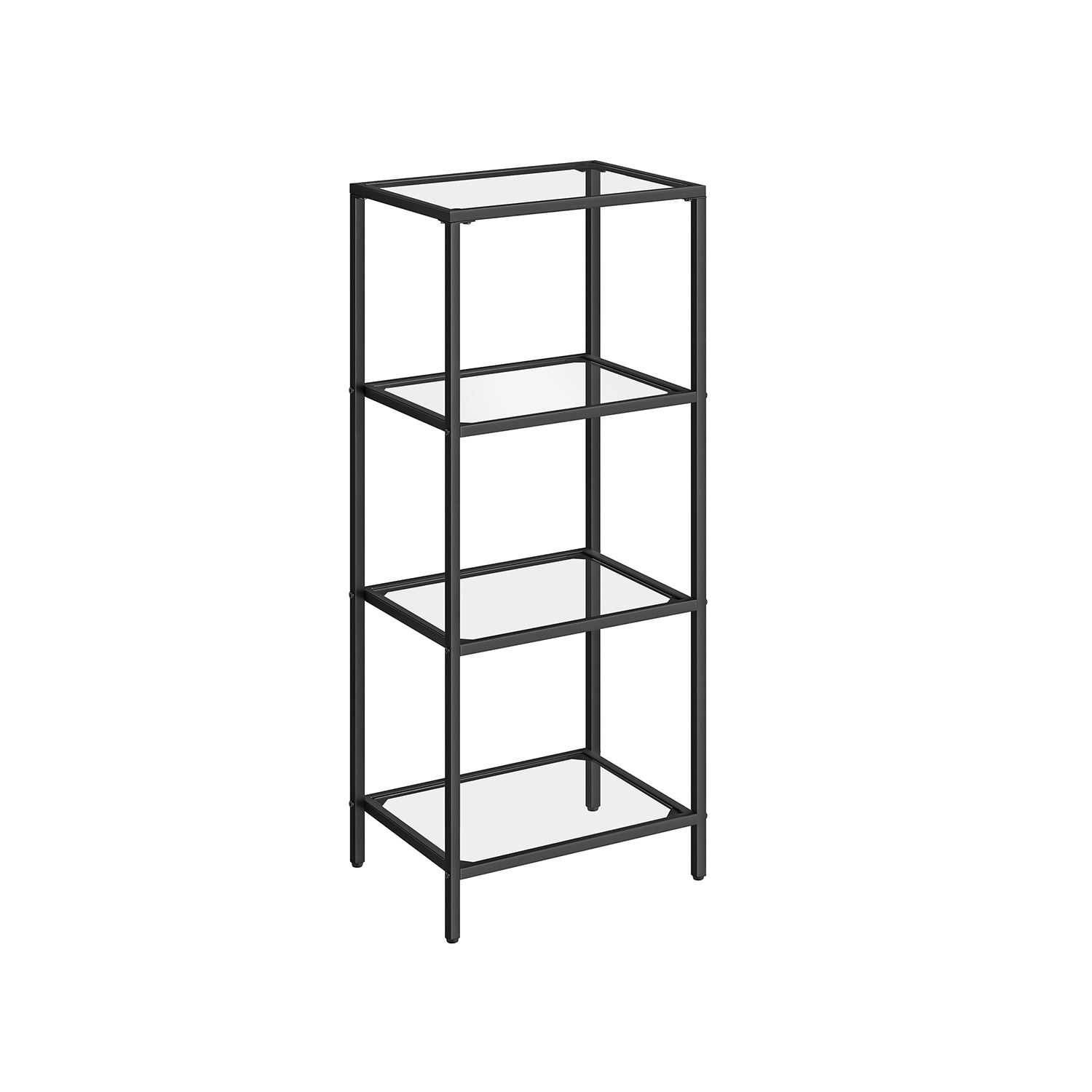 4Tier Tempered Glass Bookcase VASAGLE