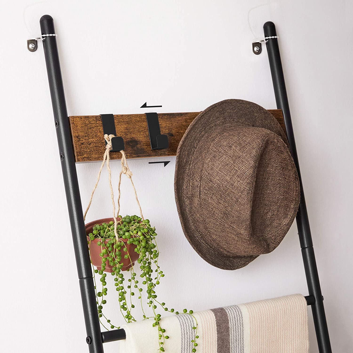 5Tier Blanket Ladder Shelf VASAGLE