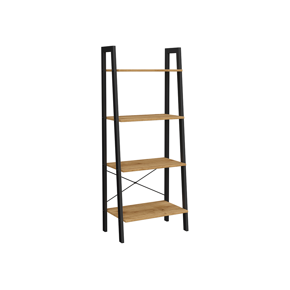 VASAGLE ALINRU Ladder Shelf, 4Tier Bookshelf, Storage Rack Shelves