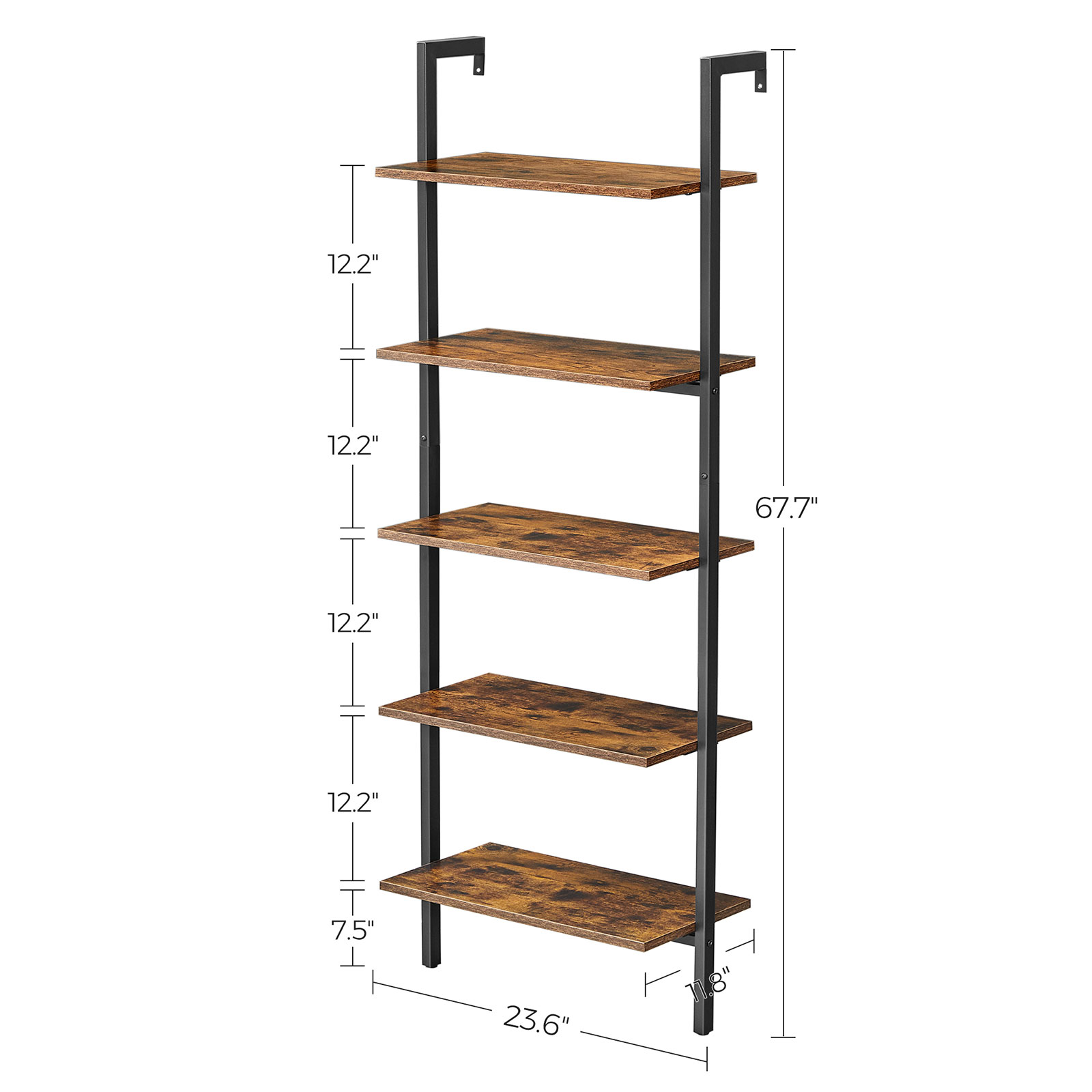 Industrial WallMounted Ladder Shelf for Sale Home Furniture