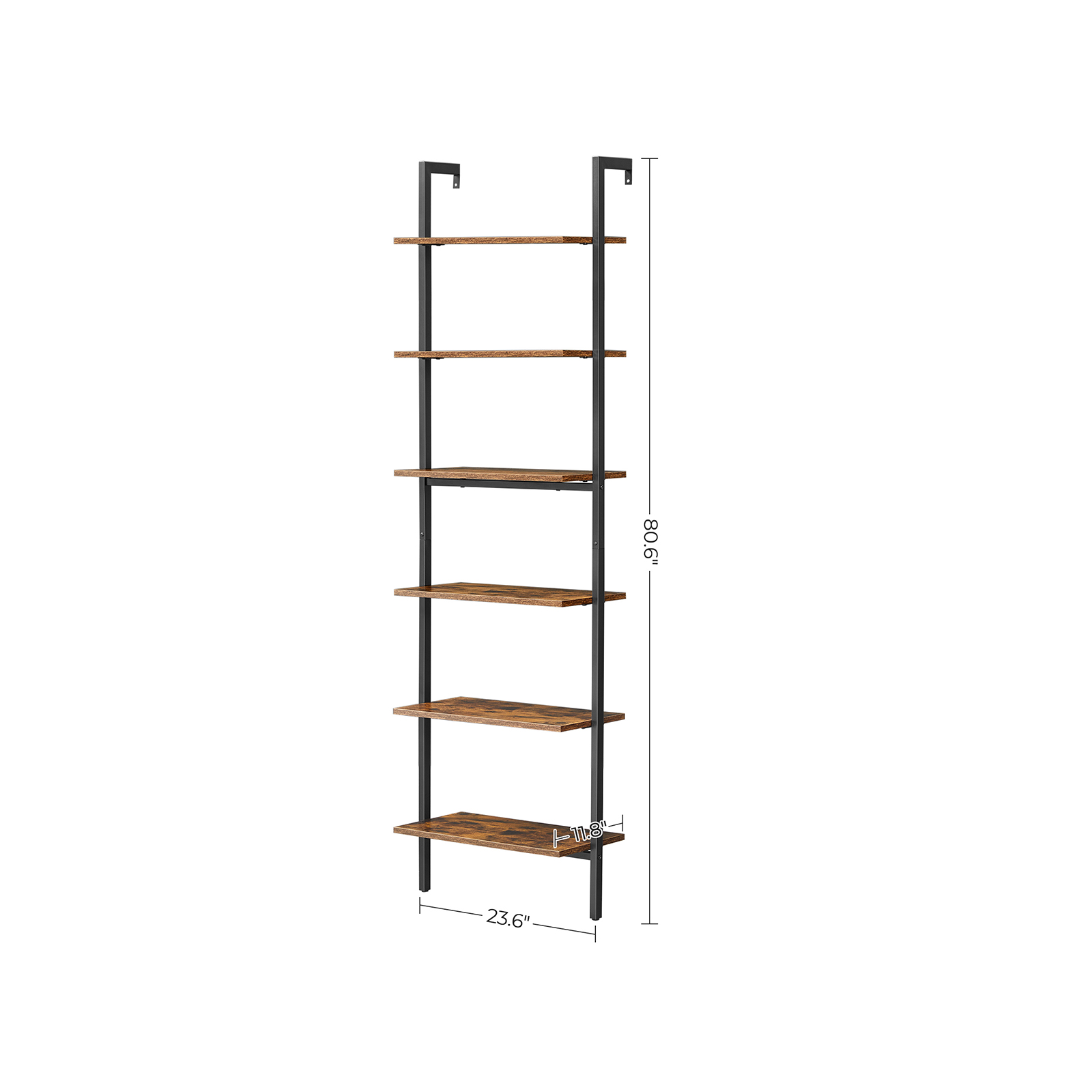 6Tier WallMounted Ladder Shelf on Sale Home Furniture VASAGLE by