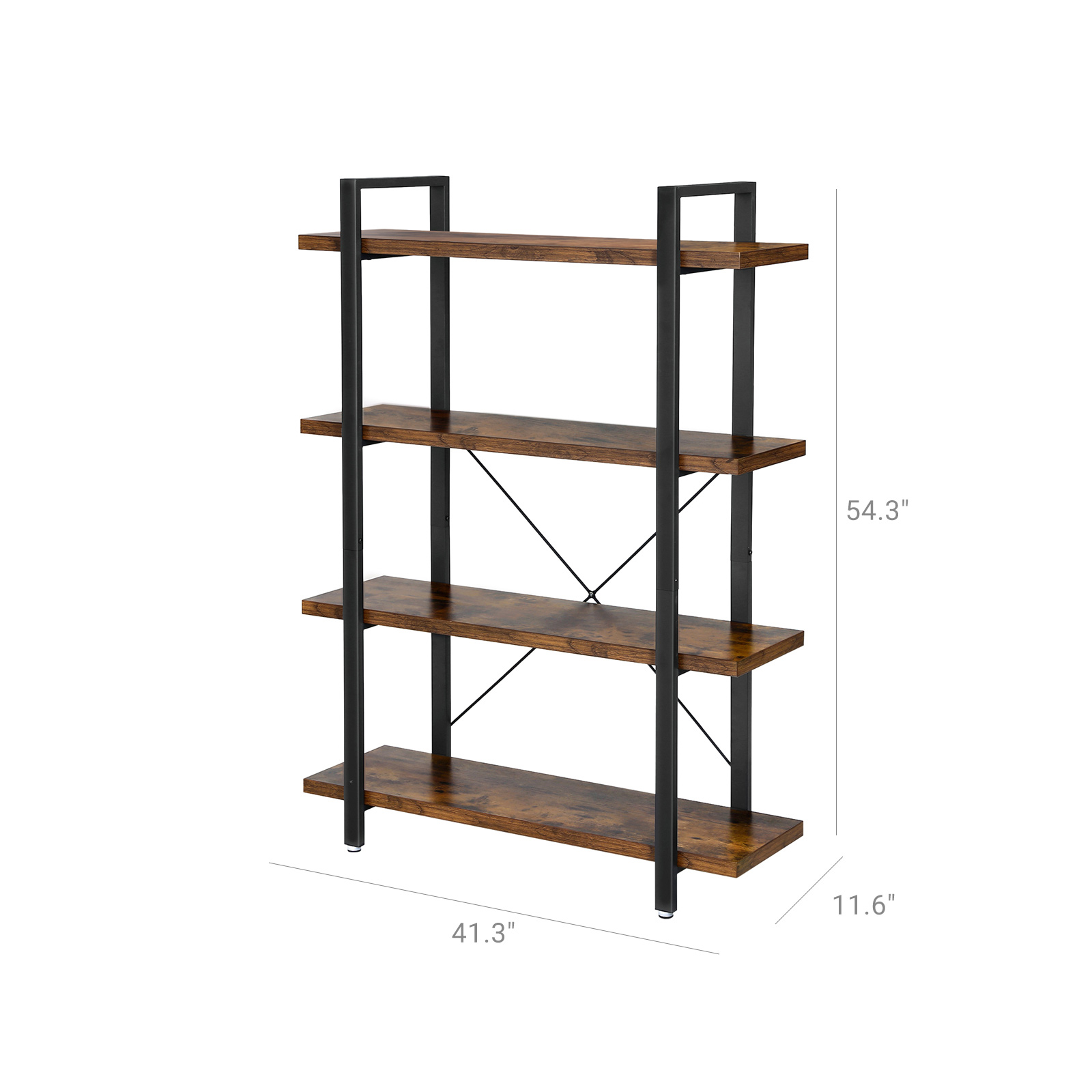 4-Layer Industrial Standing Shelf - Storage Shelf | VASAGLE by SONGMICS