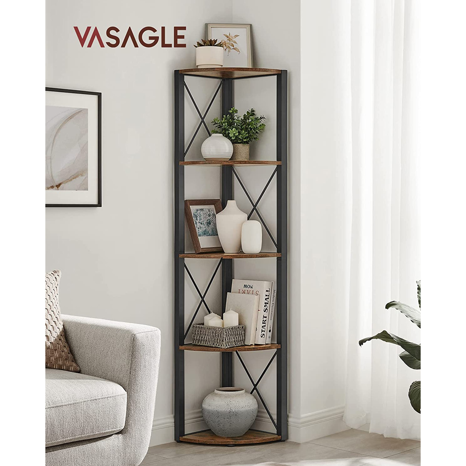 5 Tier Corner Shelf Vasagle 3148