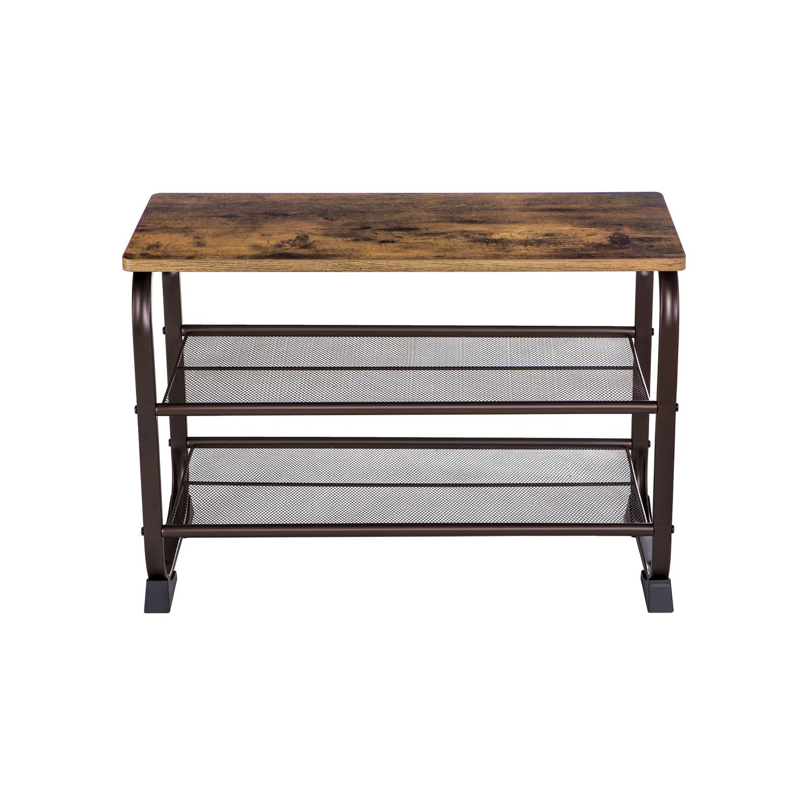 Brown 3Tier Shoe Rack Bench Home Storage & Organizer VASAGLE by