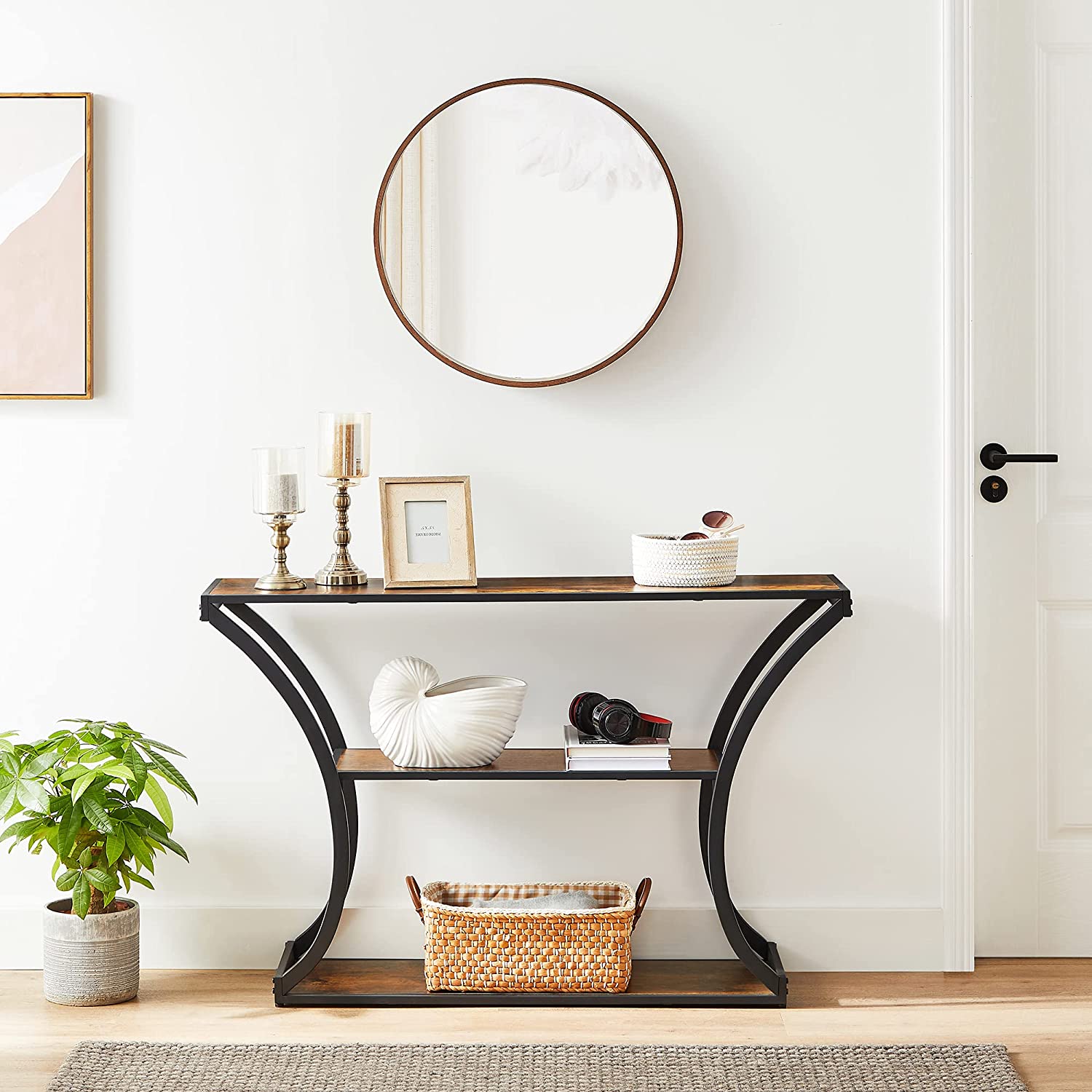 Console Table with Curved Legs | Home Furniture | VASAGLE by SONGMICS