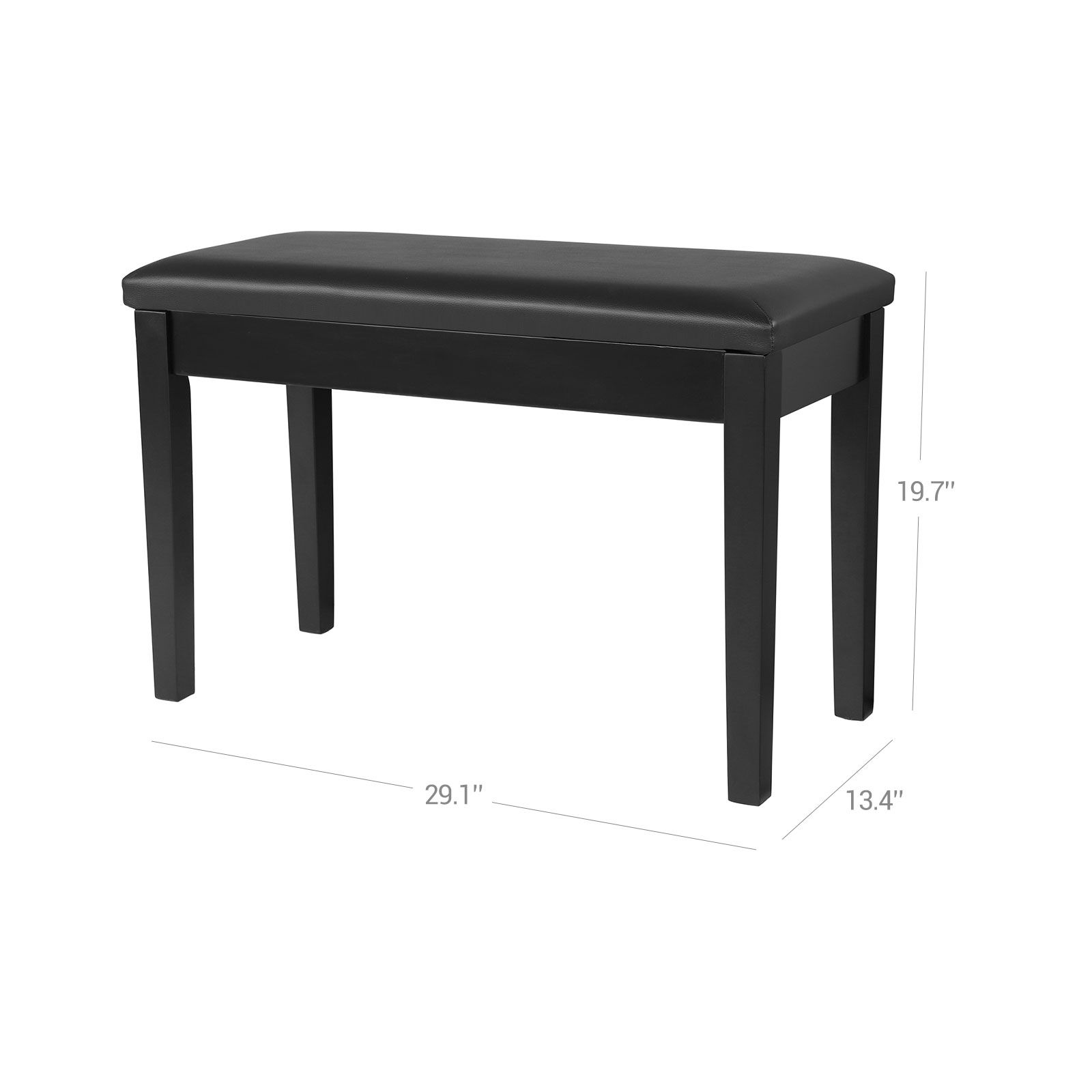 Wooden Duet Piano Bench