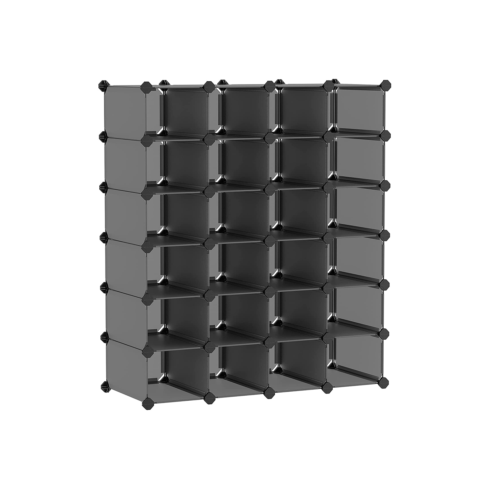 24Cube Plastic Gray Shoe Storage Organizer Unit Home Storage